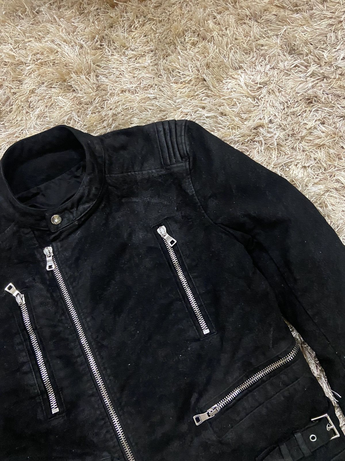 Balmain Balmain Double Collar Zipped Bondage Suede Jacket Size US M / EU 48-50 / 2 - 6 Thumbnail