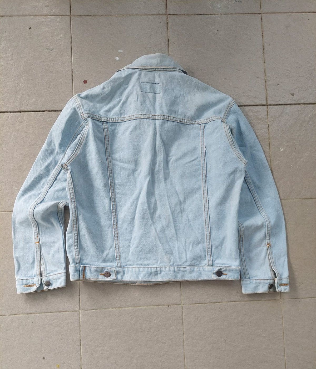 Levi's Levis 505 Denim Jacket Light Wash Made in USA Size US XL / EU 56 / 4 - 5 Thumbnail