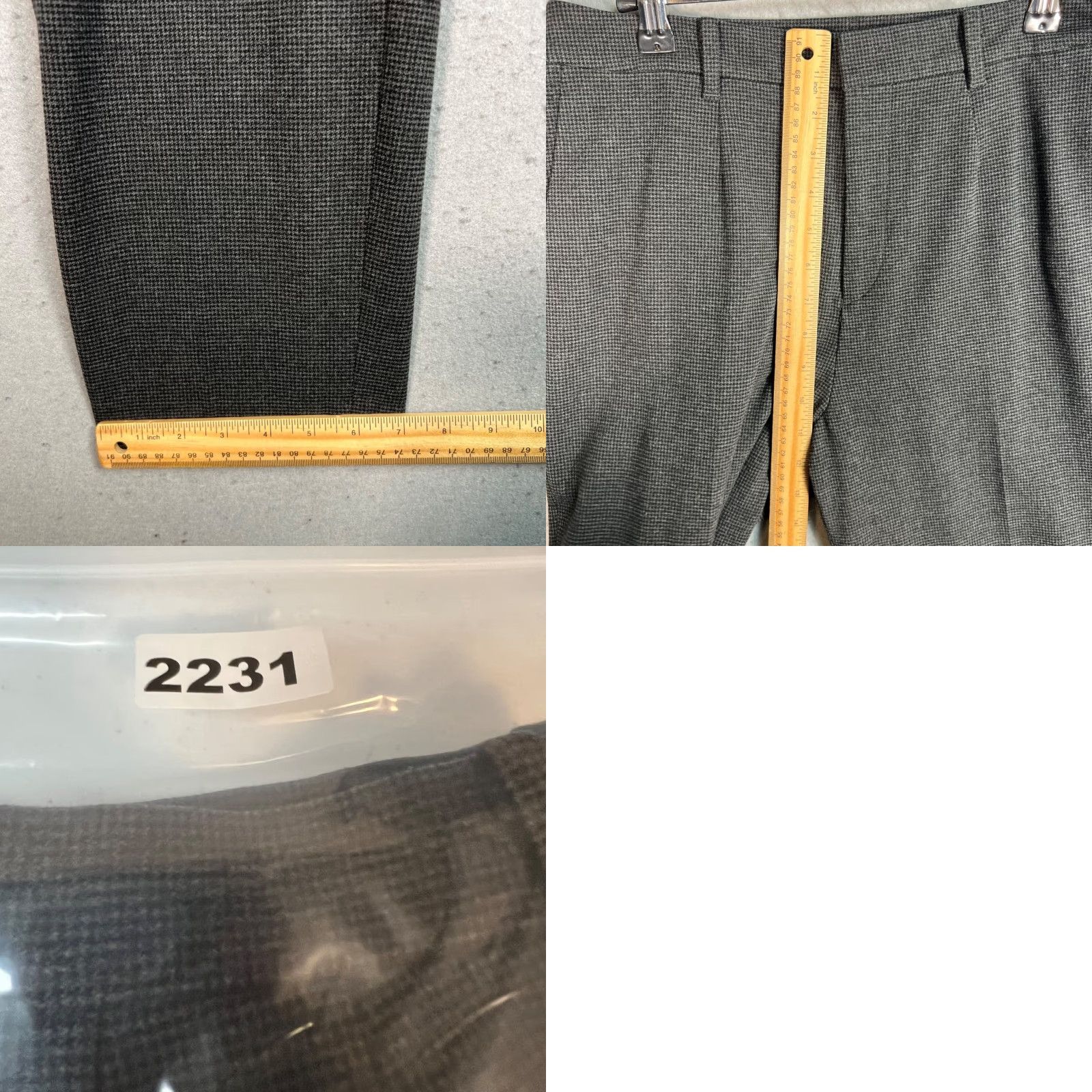 Uniqlo Uniqlo Women’s Size 29 Gray Houndstooth Pattern Trousers Chino Pants Size 29" - 8 Thumbnail