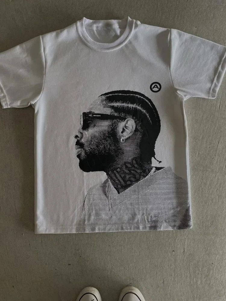 Japanese Brand × Vintage Y2K American Singer Brent Graphic T-shirt Retro Hip Hop Size US XL / EU 56 / 4 - 2 Thumbnail