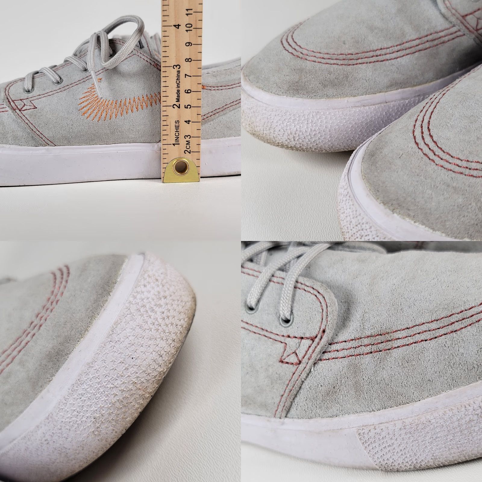 Nike Nike Zoom Stefan Janoski Canvas RM SB Sky Grey Orange Sneaker Mens 11.5 Size US 11 / EU 44 - 8 Thumbnail