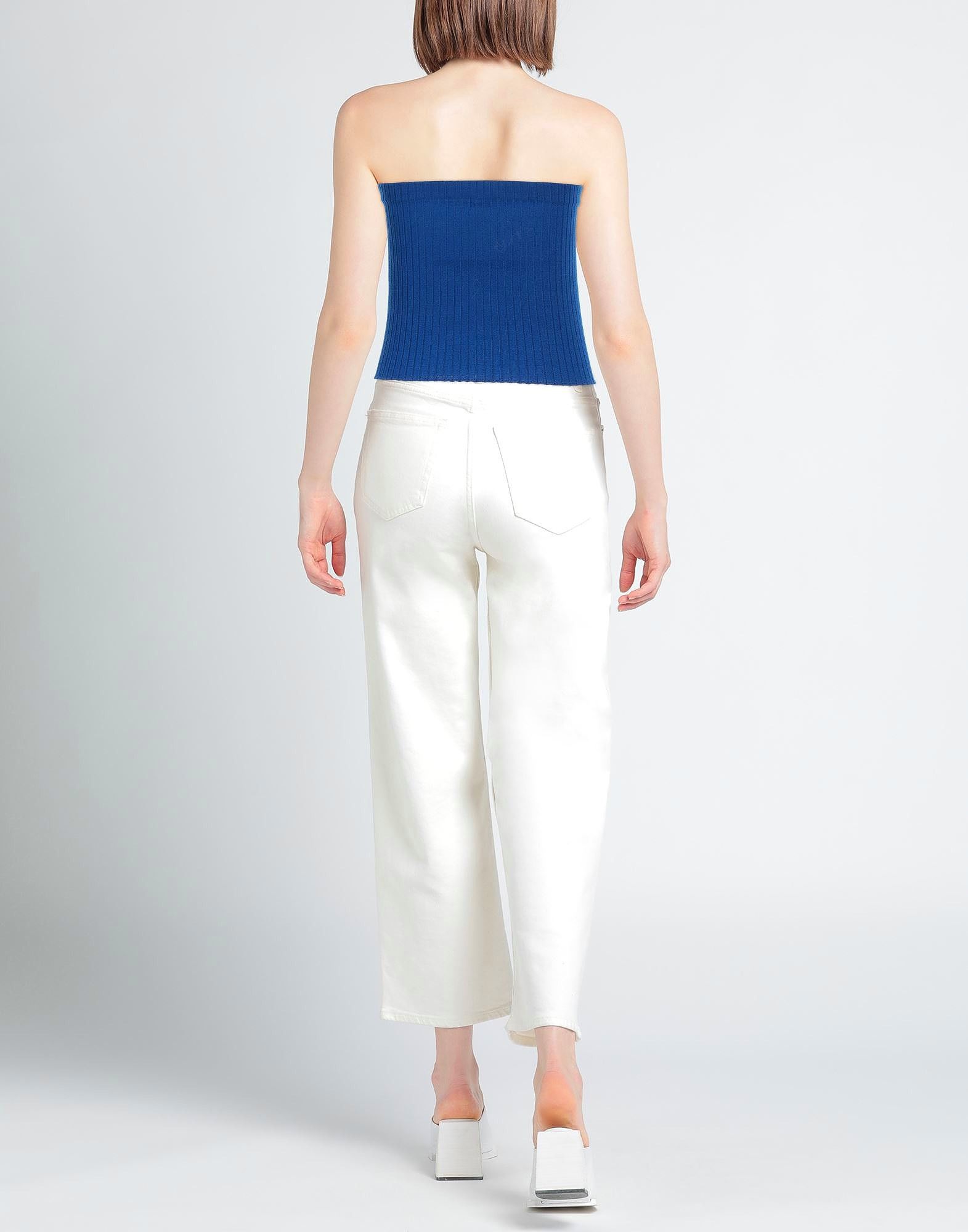 Saint Laurent Paris o1s1wg111024 Zip Bustier Top in Blue Size M / US 6-8 / IT 42-44 - 3 Thumbnail