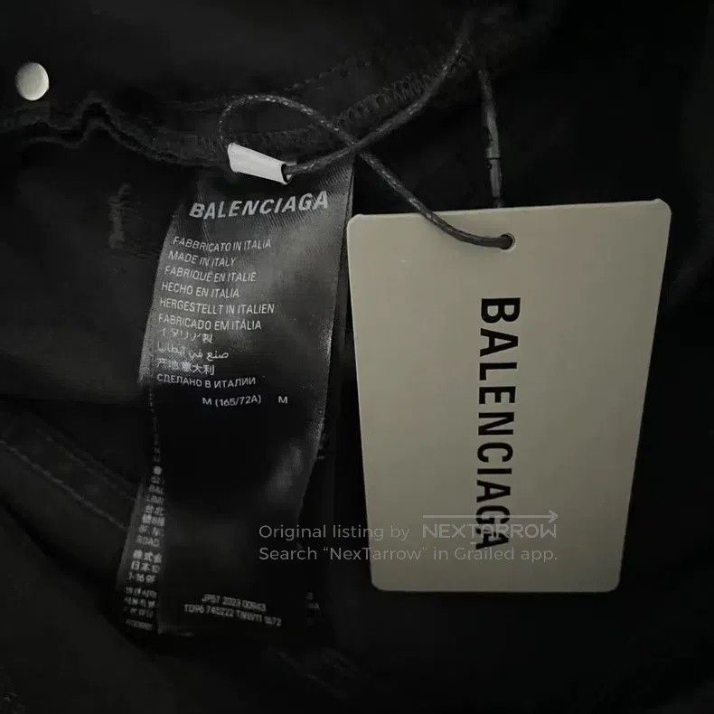Balenciaga Balenciaga size M Black-gray washed baggy loose wide-leg j Size US 27 - 4 Thumbnail