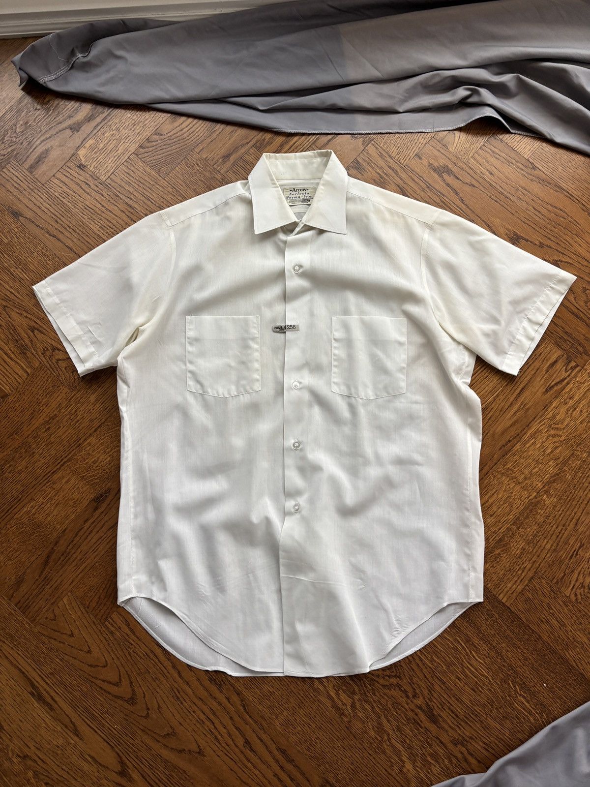 Arrow × Vintage 1960s Arrow Tericota Shirt 70s Vintage Shortsleeve Sanfor S Size US S / EU 44-46 / 1 - 17 Thumbnail