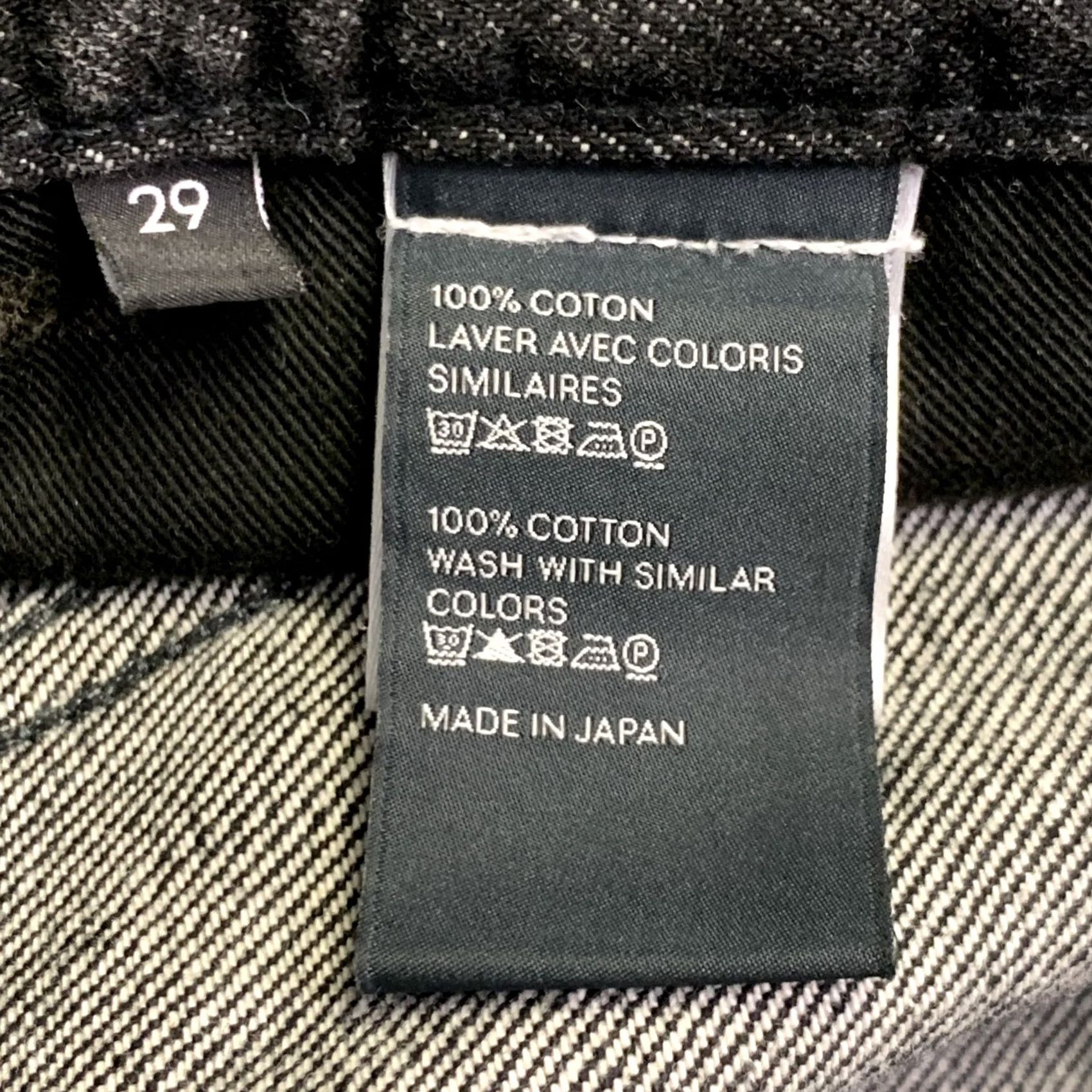 Celine CELINE Jeans Mens 29 Black Size Wash Denim Zip Fly Wide Leg Baggy Size US 29 - 4 Thumbnail