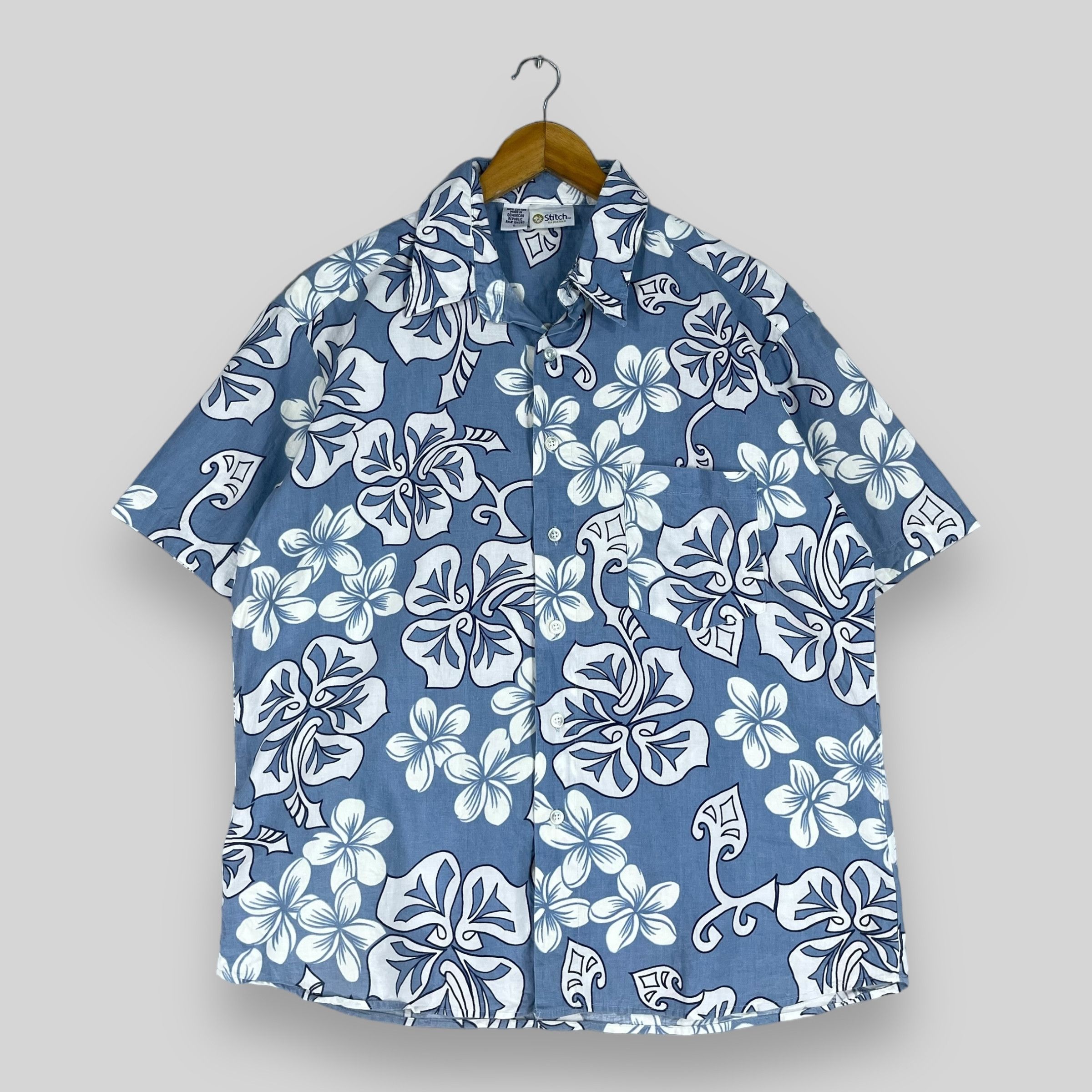 Japanese Brand × Vintage Vintage Hawaiian Hibiscus Floral Motive Printed Button Up Size US L / EU 52-54 / 3 - 1 Thumbnail