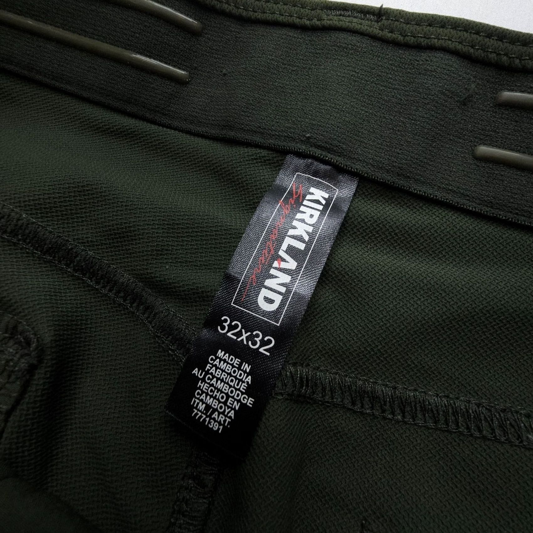Vintage Kirkland Performance Chino Golf Tech Pants Mens 32 x 32 Green Stretch Size US 32 / EU 48 - 3 Thumbnail