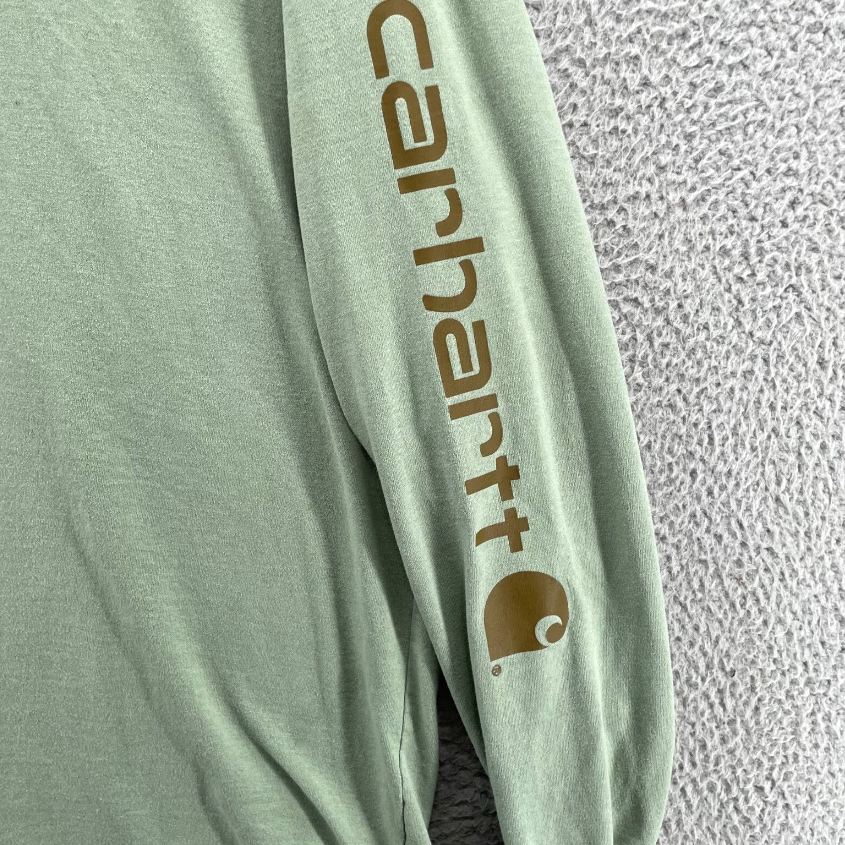 Carhartt VINTAGE Carhartt T-Shirt Large Loose Pistachio Logo Safety Workwear Outdoor Streetwear Size US L / EU 52-54 / 3 - 2 Thumbnail