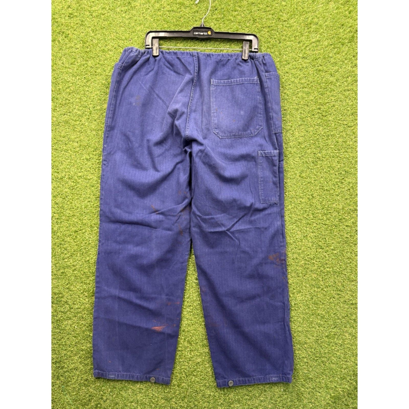 Doublet VINTAGE 1930s 40s Mens Wide-Leg Striped Canvas Pants 36x29 High Rise Retro Casual Punk 30s 40s Men Size US 36 / EU 52 - 2 Thumbnail