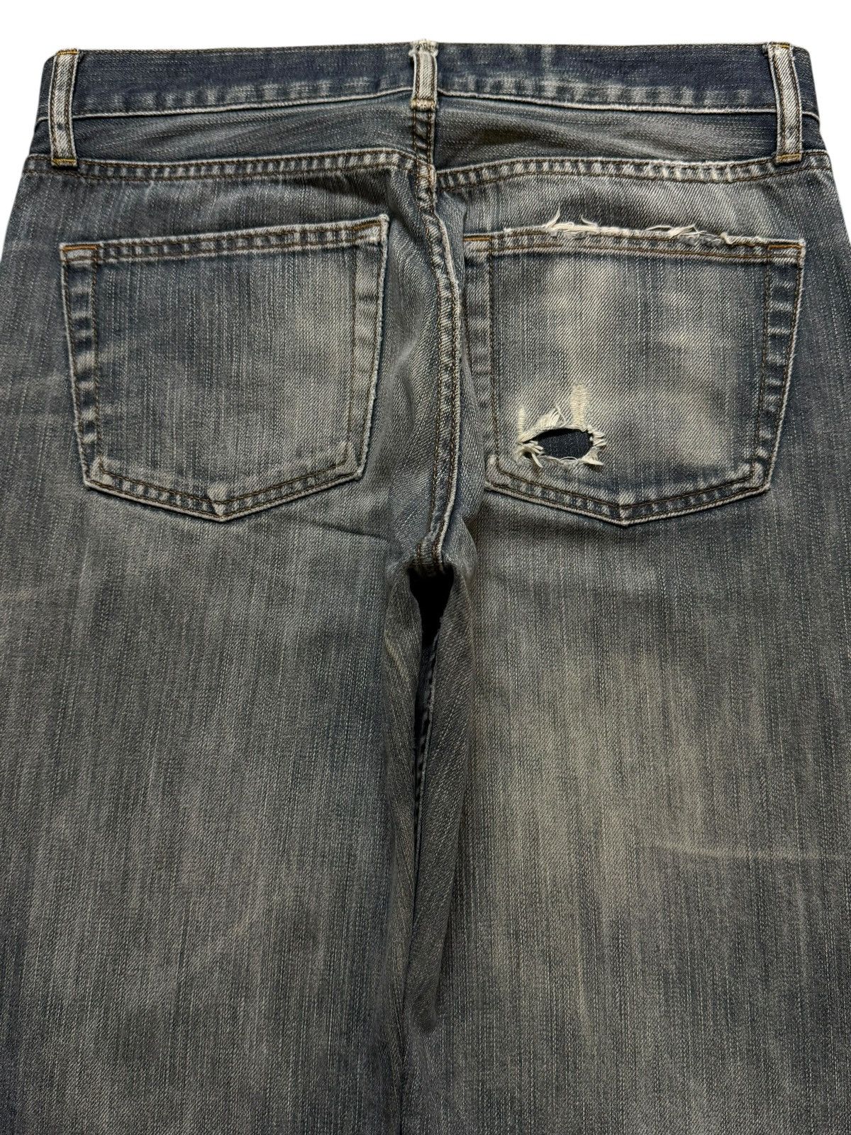 Uniqlo Vintage Y2K Japanese Uniqlo Mud Wash Whiskers Distress Baggy Size US 30 / EU 46 - 4 Thumbnail