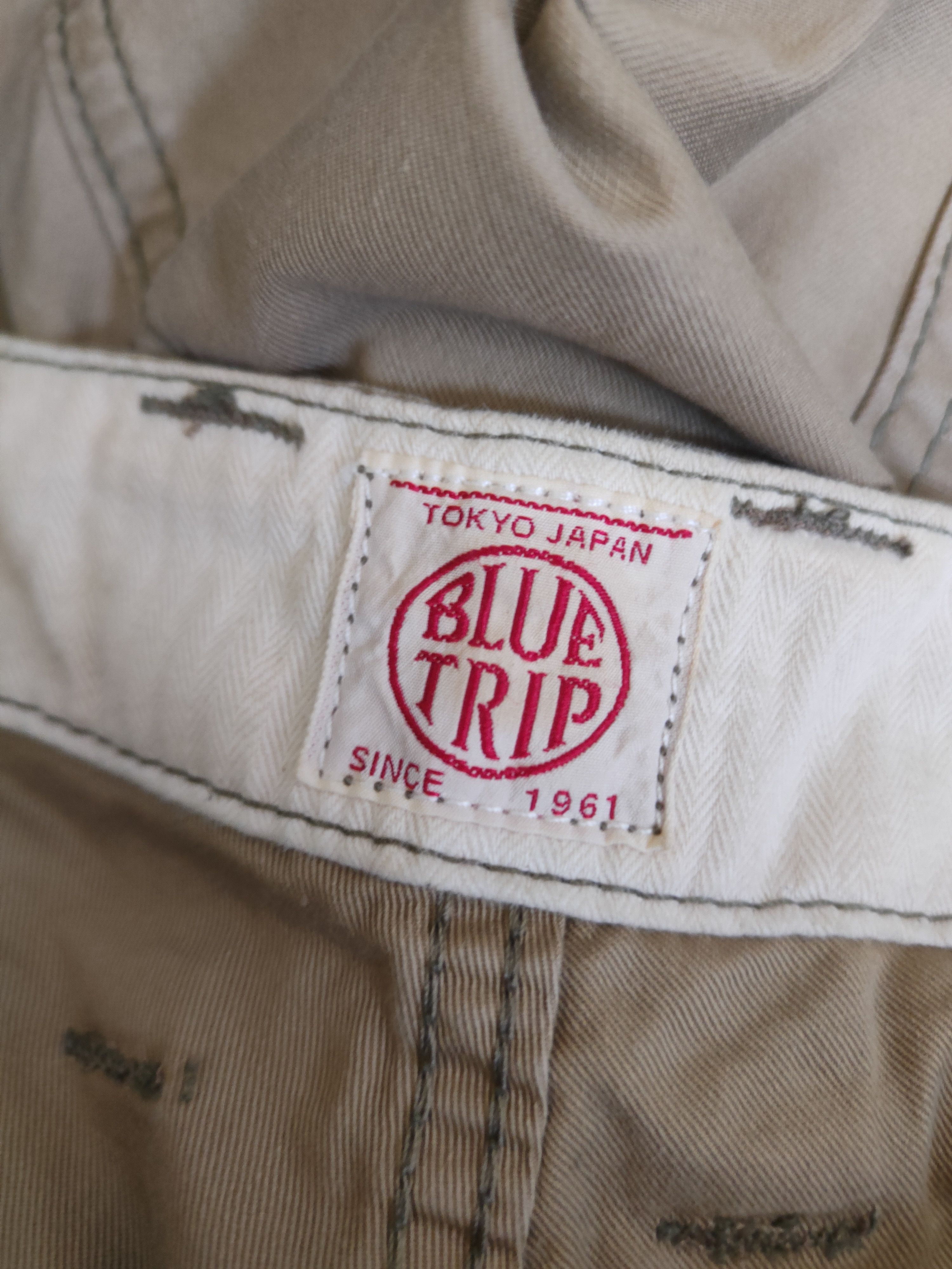 Japanese Brand DL Edwin-Blue Trip Beige Multipocket Cargo Pants #sp46-264T Size US 32 / EU 48 - 14 Thumbnail