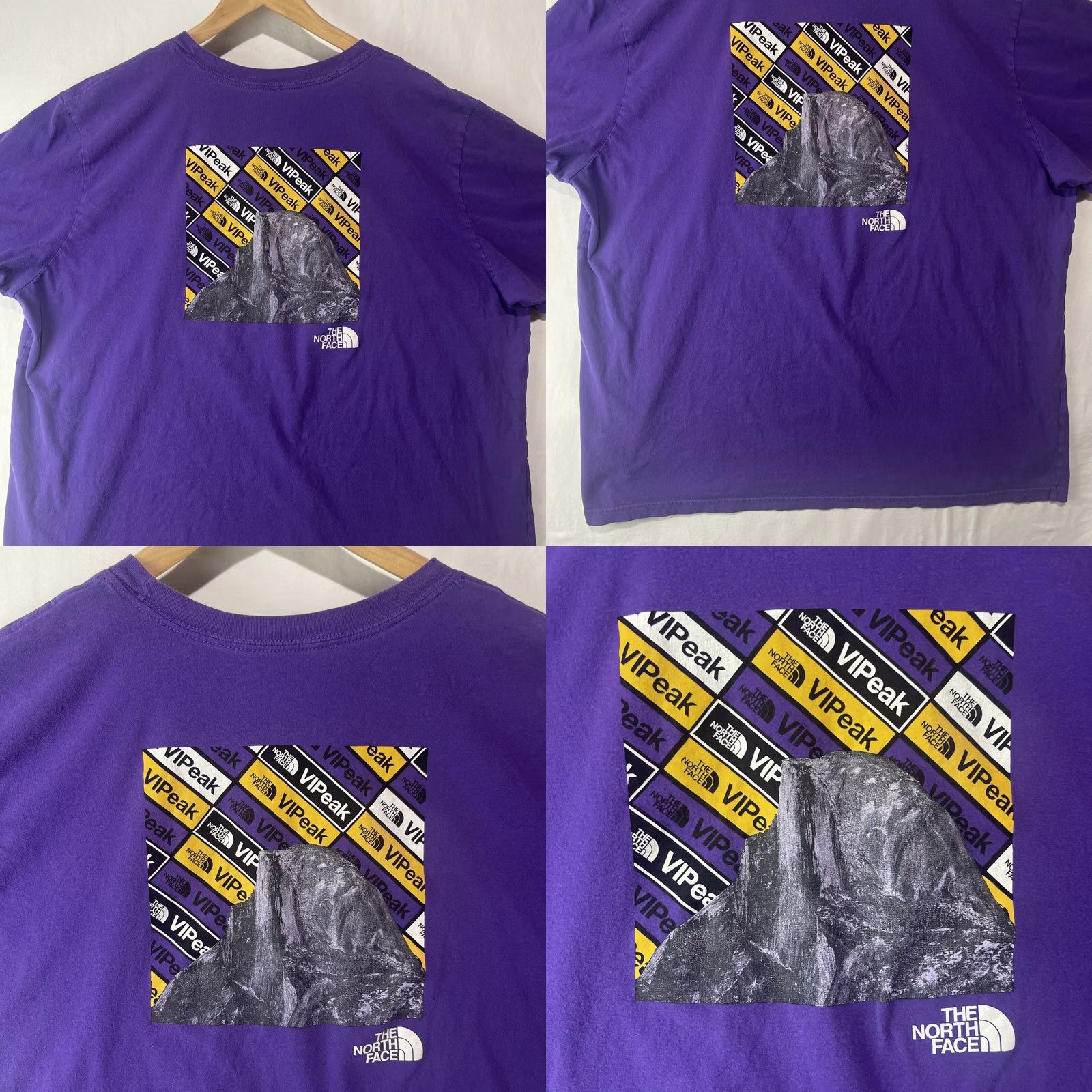 The North Face The North Face VIPeak Graphic T-Shirt Men XXL Purple Cotton Logo Short Sleeve Crew Neck Sportswear Regular Fits Size US XXL / EU 58 / 5 - 8 Thumbnail