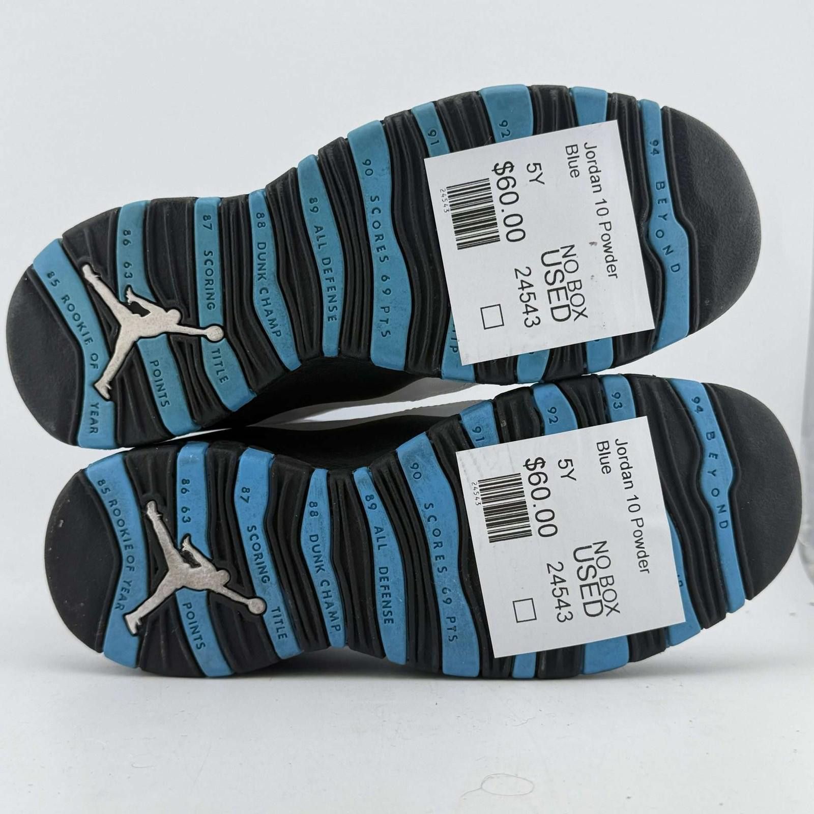 Jordan Brand Jordan 10 Powder Blue 5Y Used No Box 810806-106 Size US 5 / EU 37 - 6 Thumbnail