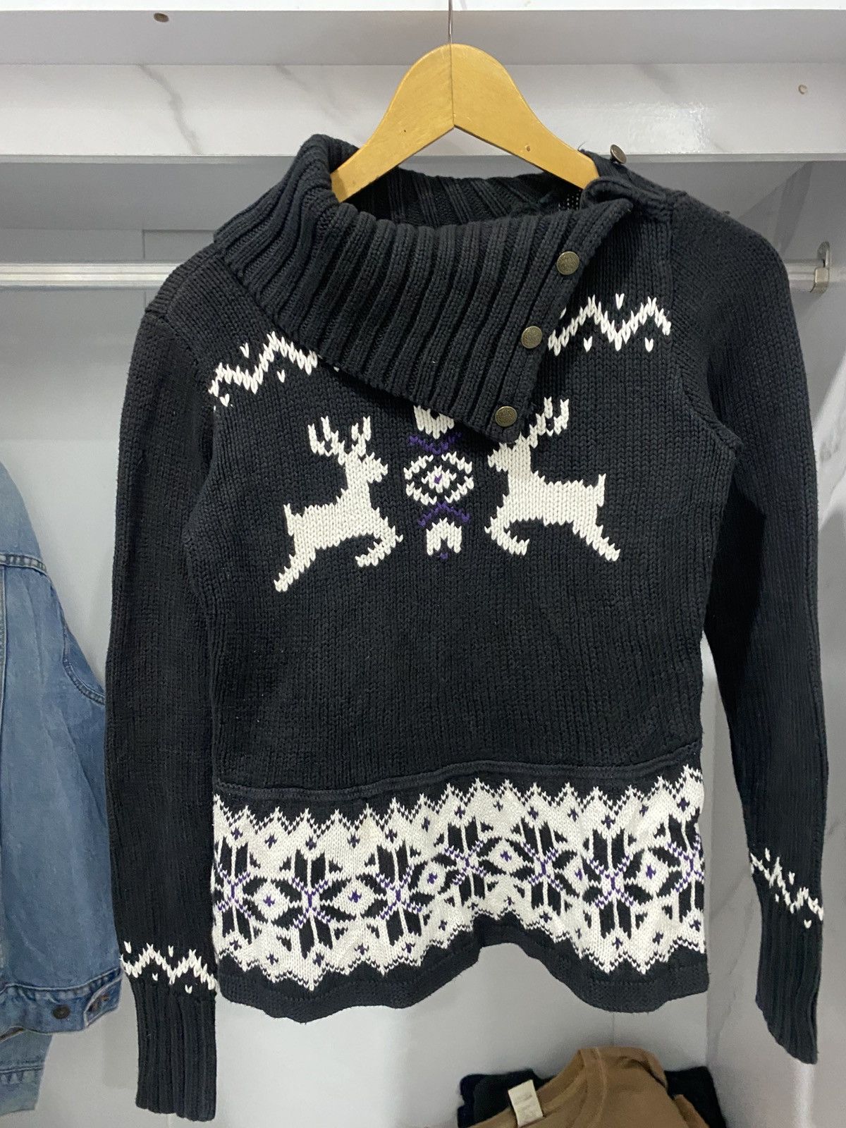 RRL Ralph Lauren × Ralph Lauren × Vintage Ralph Lauren Knitted Vintage Size S / US 4 / IT 40 - 2 Thumbnail