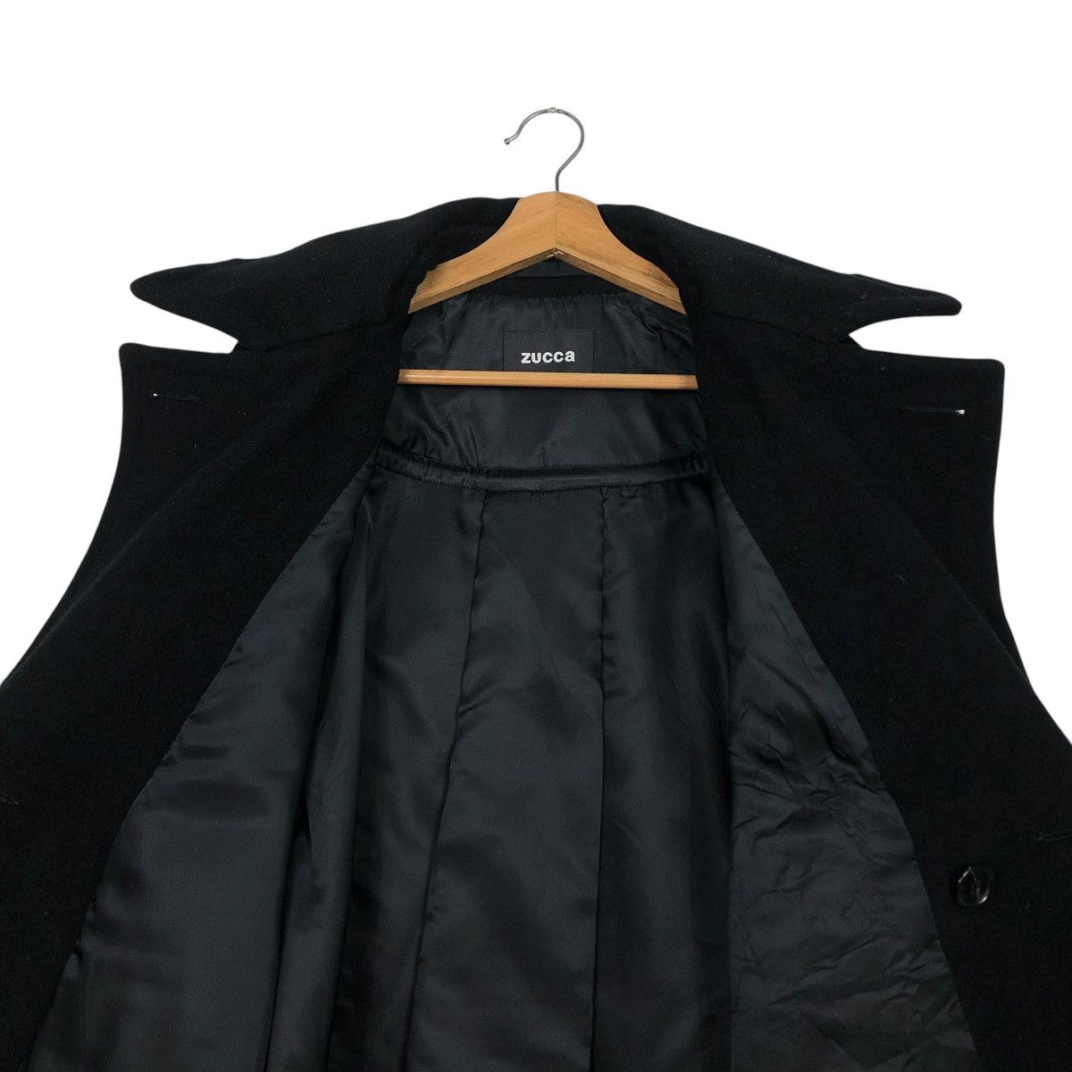 Issey Miyake 🔥RICH BLACK VINTAGE WOOL JACKET CROPPED ZUCCA JAPAN Size US S / EU 44-46 / 1 - 16 Thumbnail