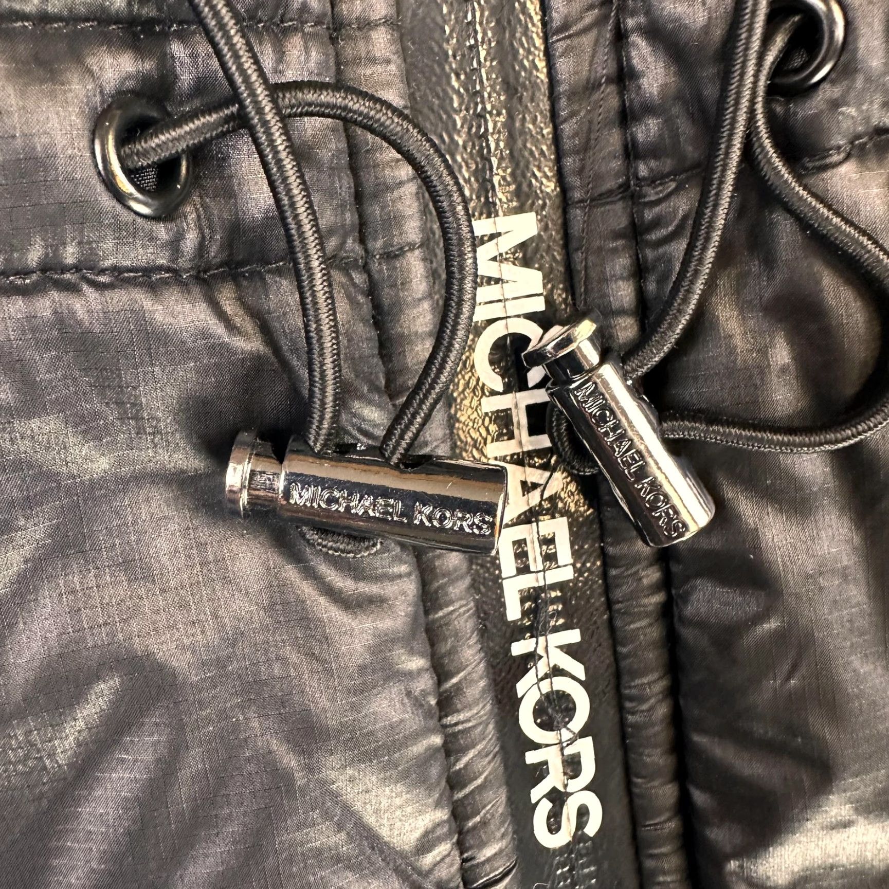 Michael Kors Michael Kors Jacket Womens Small Black Quilted Hooded Zip Drop Tail Size S / US 4 / IT 40 - 6 Thumbnail