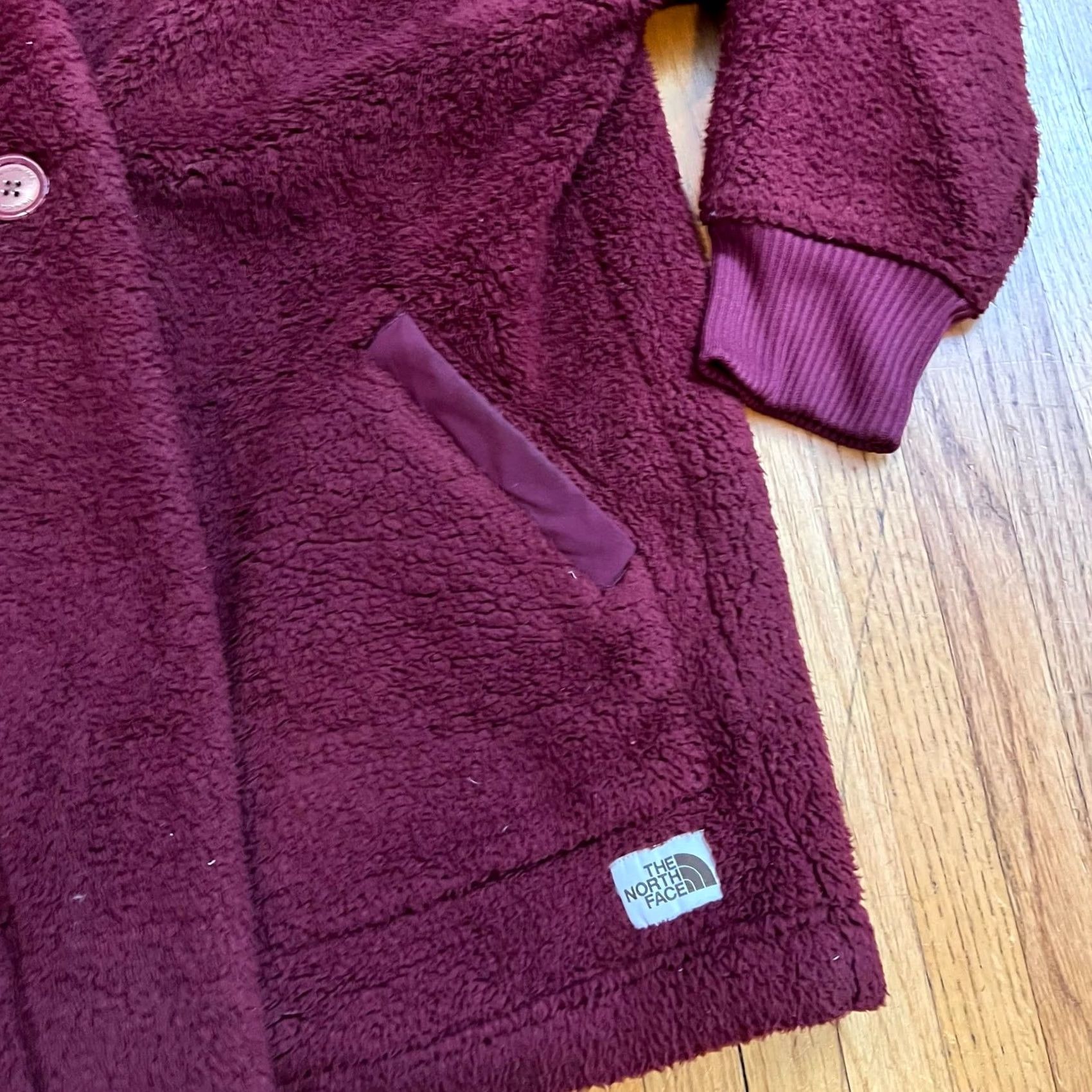 The North Face The North Face Women's L Oversize Jacket Sherpa Fleece Campshire Wrap Maroon Size L / US 10 / IT 46 - 8 Thumbnail