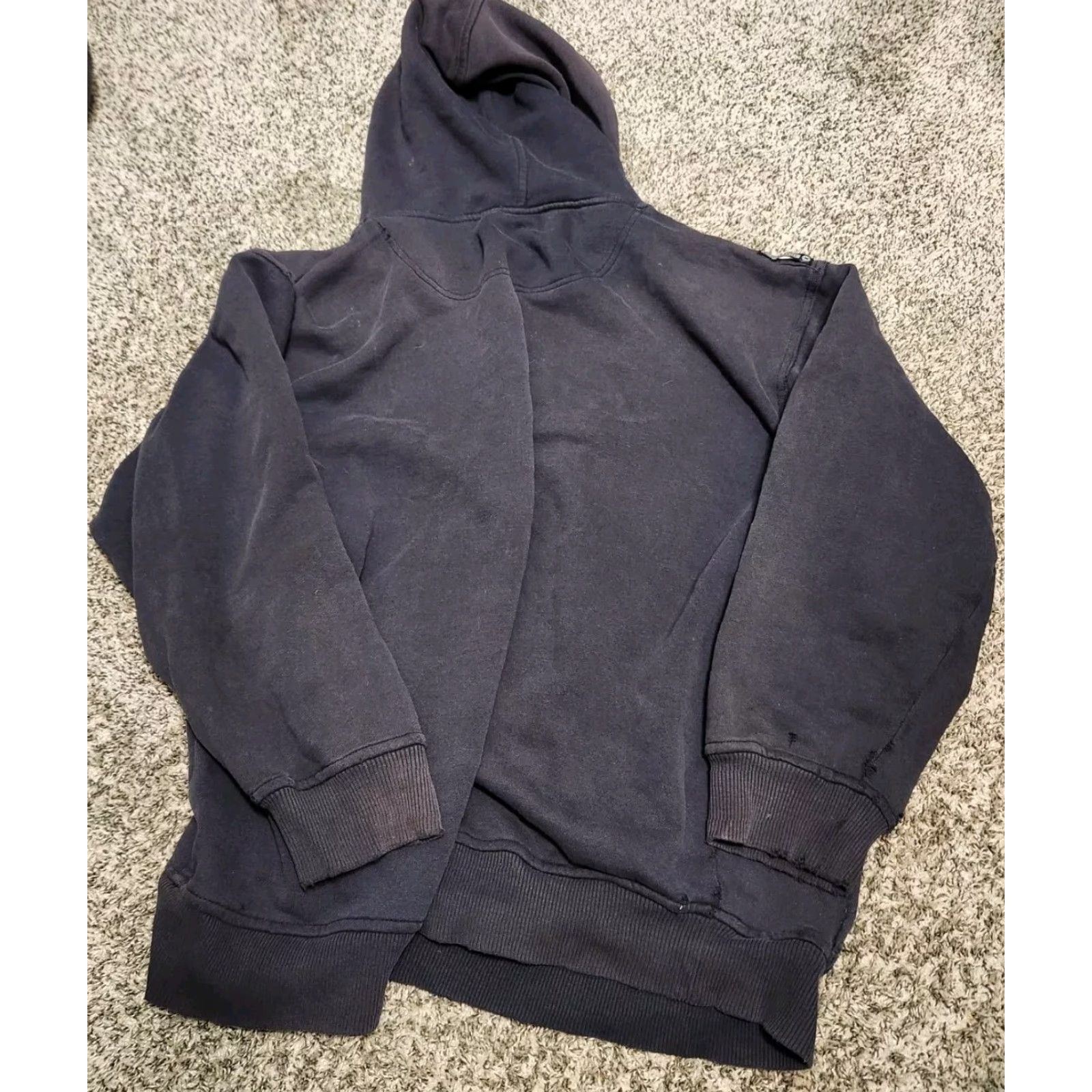 Southpole VINTAGE South Pole Hoodie Mens L Oversized Distressed 90s Pullover Hooded Navy Blue Pockets Size US L / EU 52-54 / 3 - 2 Thumbnail