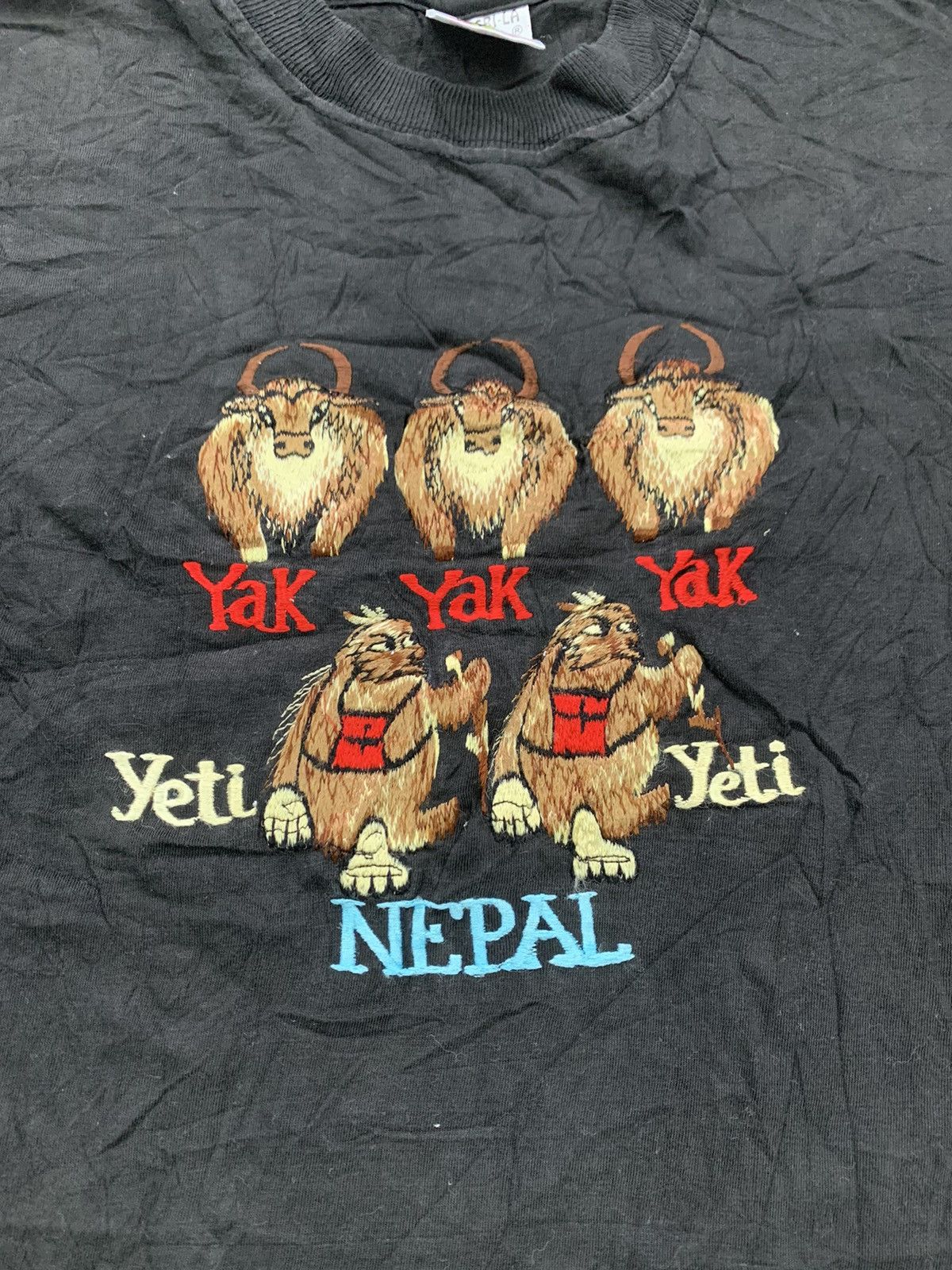 Japanese Brand Yak Yak Yak Yeti Yeti Embroidered Tshirt by Shangri-La Size US M / EU 48-50 / 2 - 3 Thumbnail
