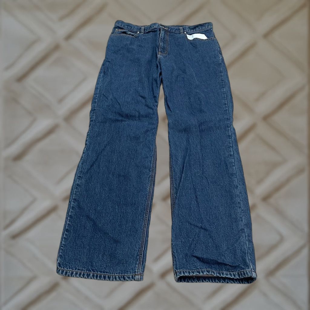 Eddie Bauer Eddie Bauer Jeans Womens 16 Denim Straight Leg High Rise 36x31 Blue Dark Wash Size 38" / US 16 / IT 52 - 1 Thumbnail