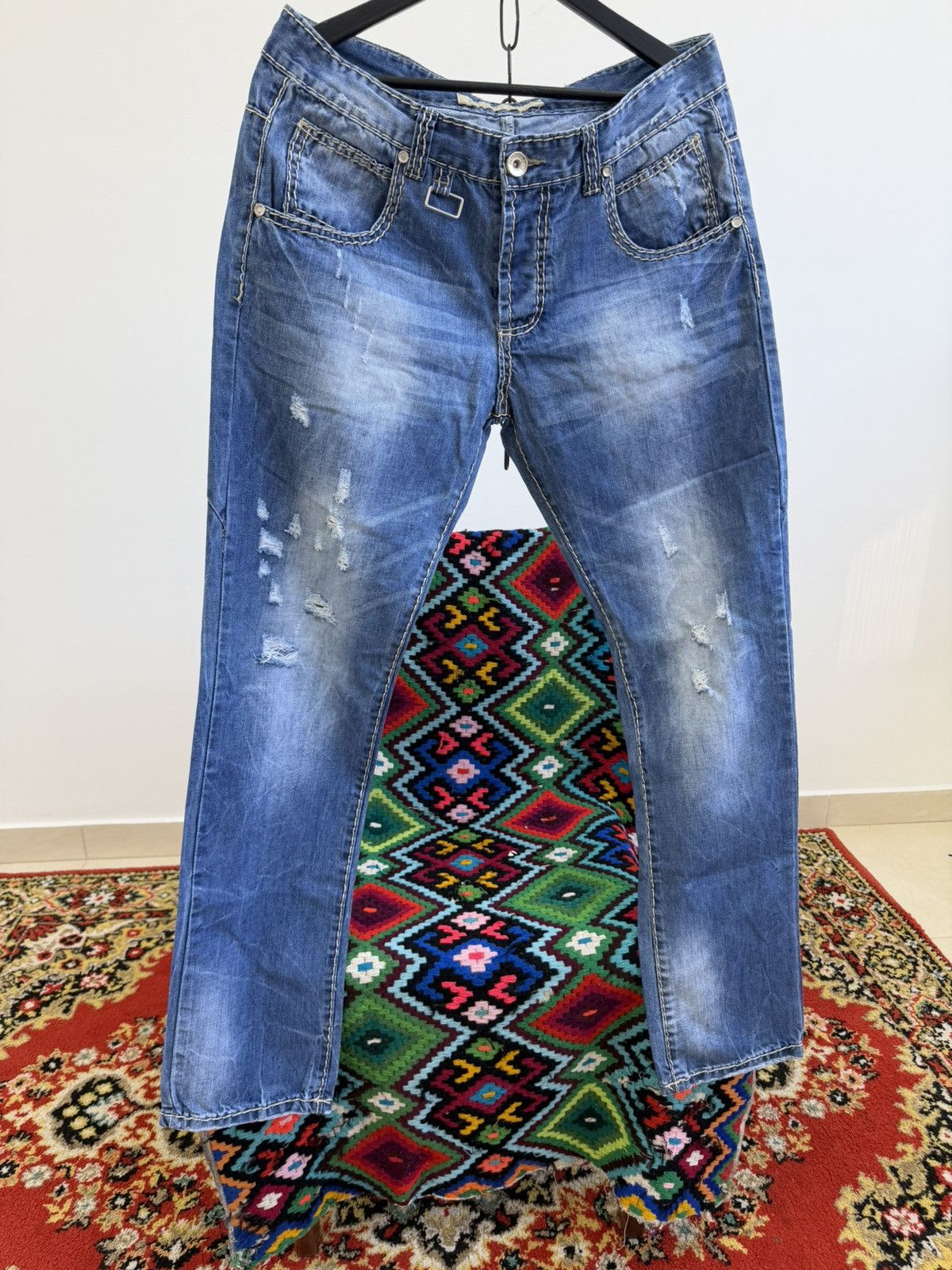 Hedi Slimane Vintage Dior Hedi Slimane Style Washed Denim Jeans Size US 32 / EU 48 - 10 Thumbnail