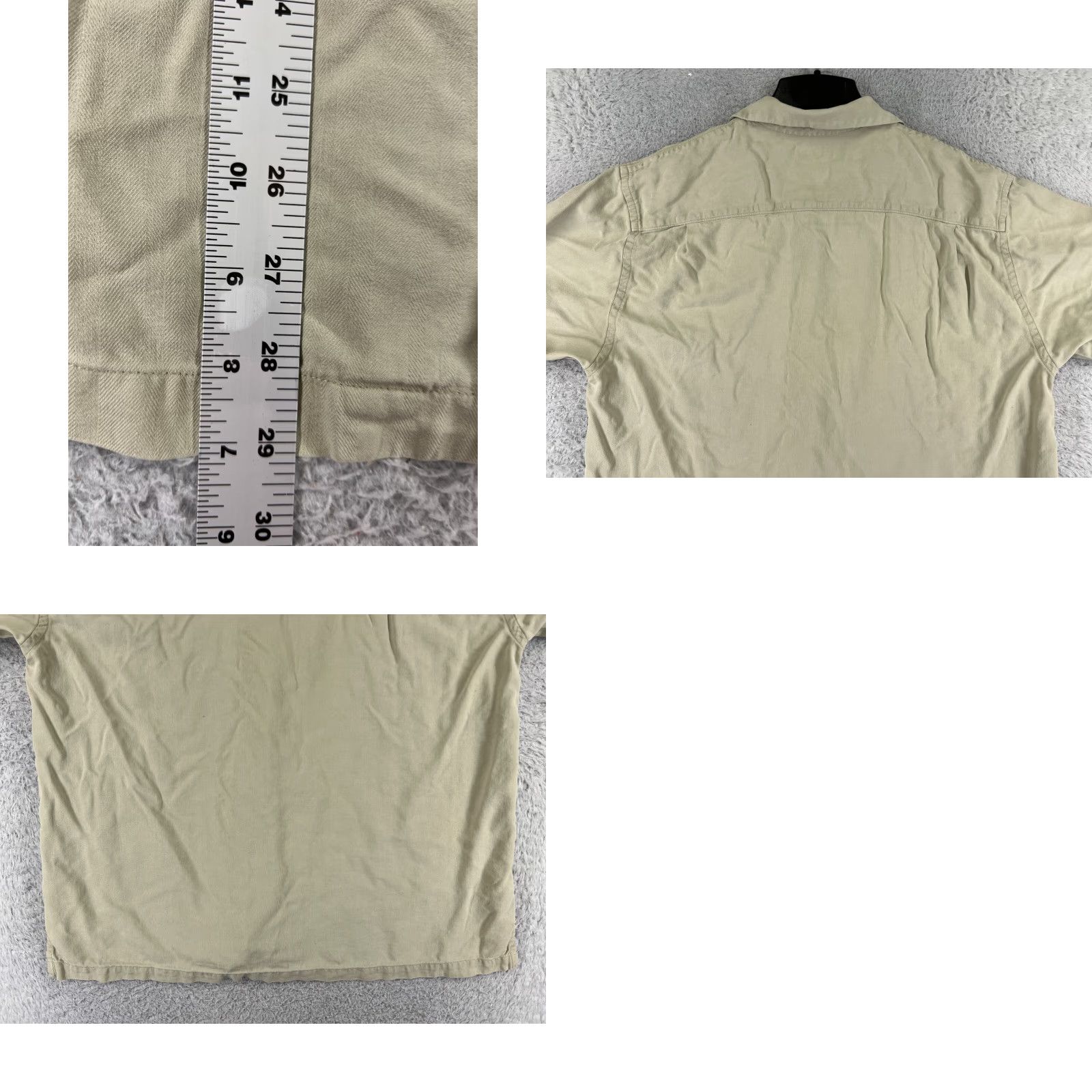 Tommy Bahama Tommy Bahama Shirt Men XL Beige Button-Up Silk Hawaiian Pocket Vacation Casual Travel 44in Chest Size US XL / EU 56 / 4 - 9 Thumbnail
