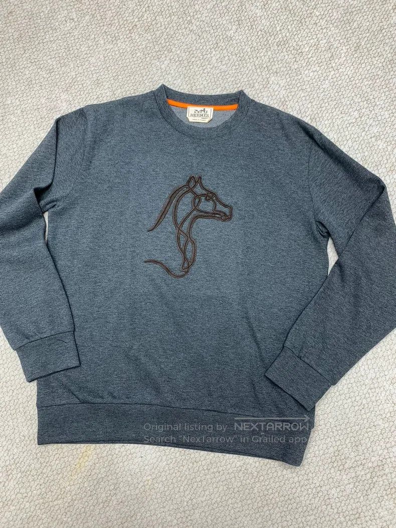 Hermes Hermes Lead gray chest coffee leather horse head round nec Size L / US 10 / IT 46 - 9 Thumbnail