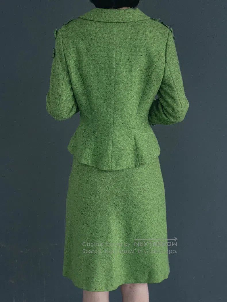 Kenzo Kenzo Kelly green wool floral suit Size XS / US 0-2 / IT 36-38 - 7 Thumbnail