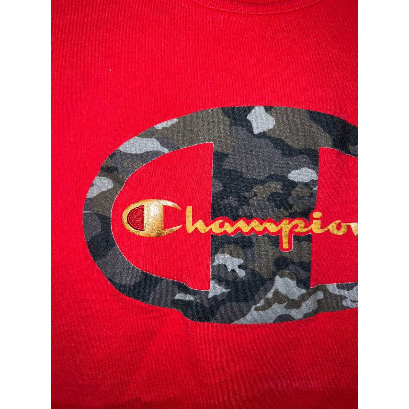 Champion Y2K Champion Camo Logo Shirt Red Tee 2000s M Medium Size US M / EU 48-50 / 2 - 3 Thumbnail
