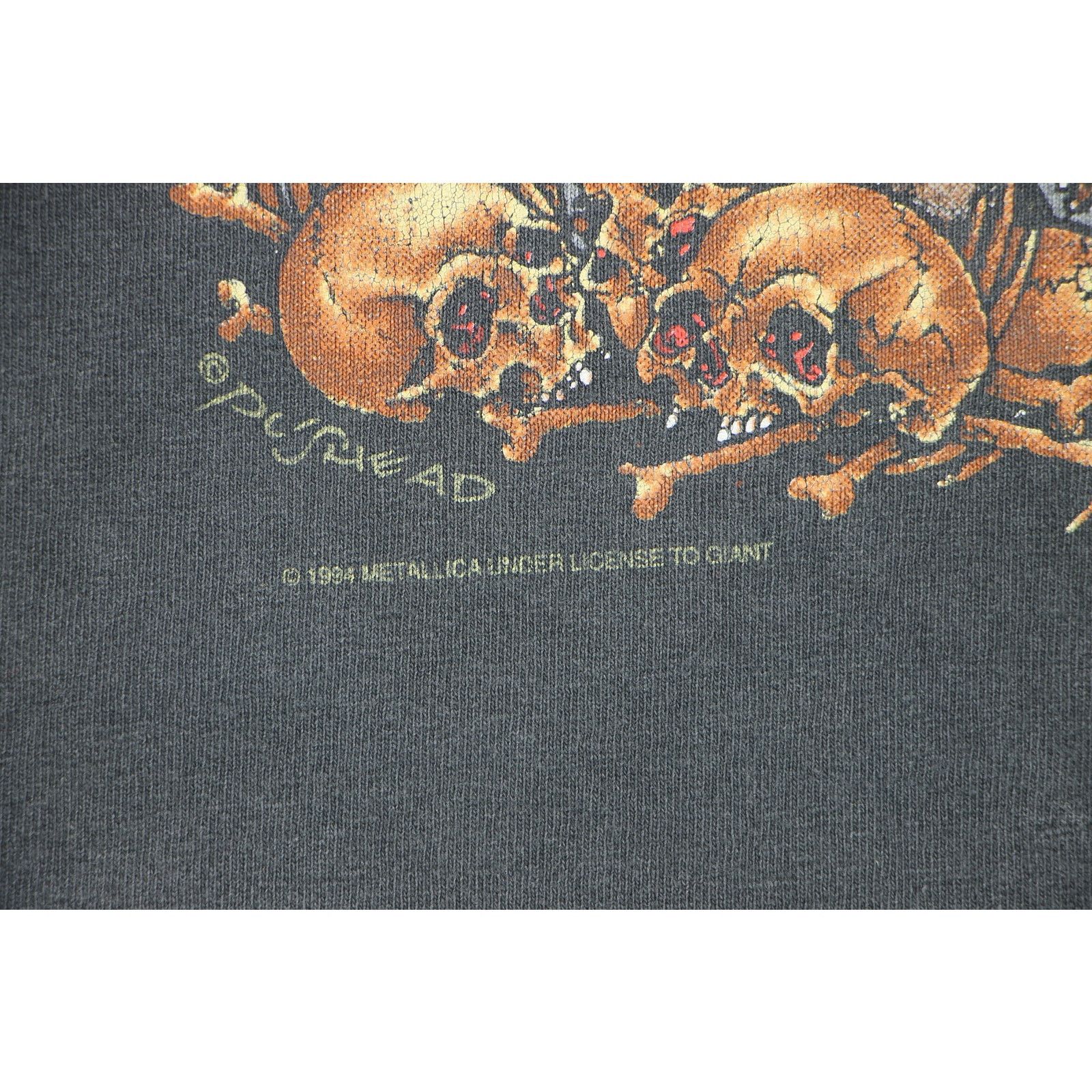 Ron Herman 90s Vintage Metallica Pushead Unforgiven Band Kanye T Shirt Size US M / EU 48-50 / 2 - 4 Thumbnail