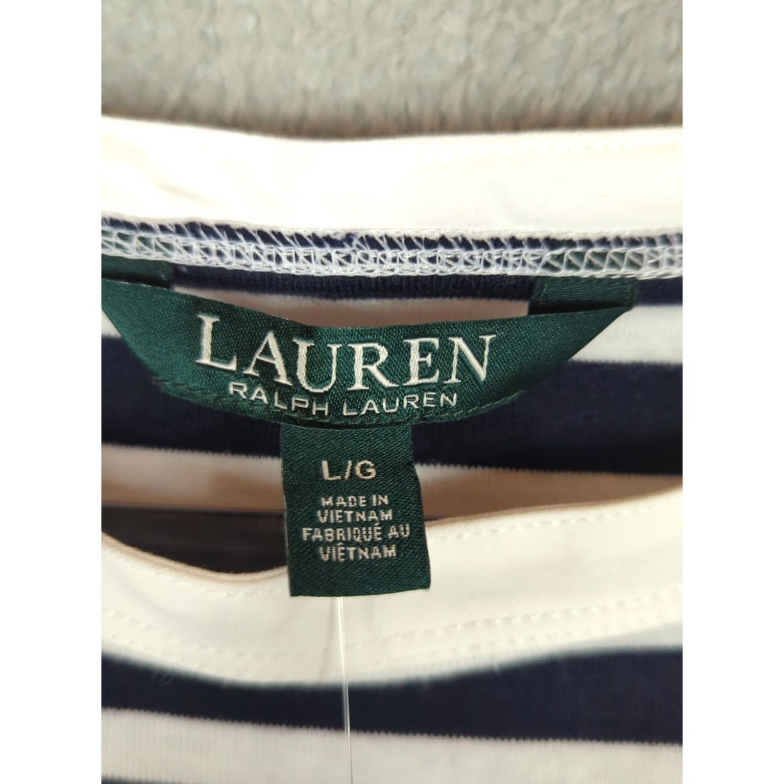 Ralph Lauren Lauren Ralph Lauren T-Shirt Beach Nautical Striped Blue White Ladies Large Adult Size S / US 4 / IT 40 - 2 Thumbnail