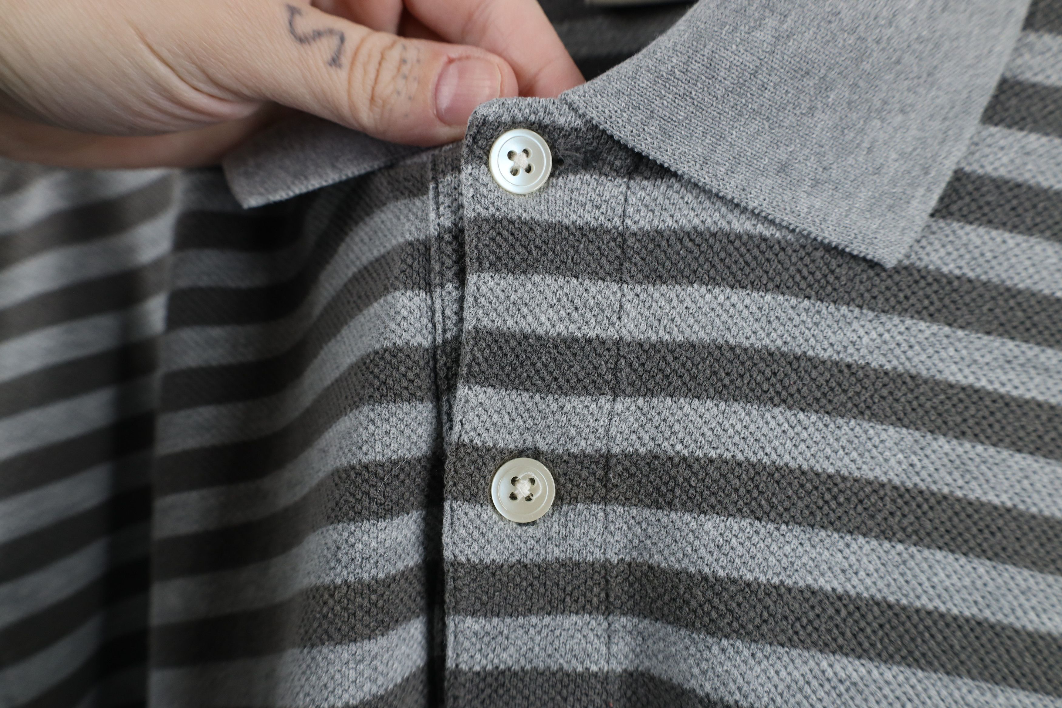 J.Crew × Vintage Vintage 90s J Crew Striped Short Sleeve Polo Shirt Cotton Size US M / EU 48-50 / 2 - 6 Thumbnail