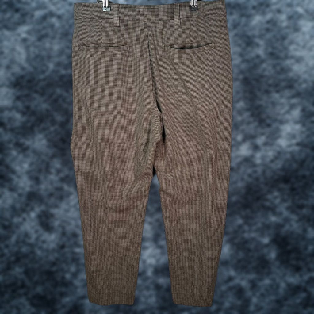 Abercrombie & Fitch Abercrombie & Fitch Mens Dress Pants 34 x 30 Brown Houndstooth Straight Pocket Slash Front Pleated Casual Lightweight 8/10 Vintage No N/A Size US 34 / EU 50 - 1 Thumbnail