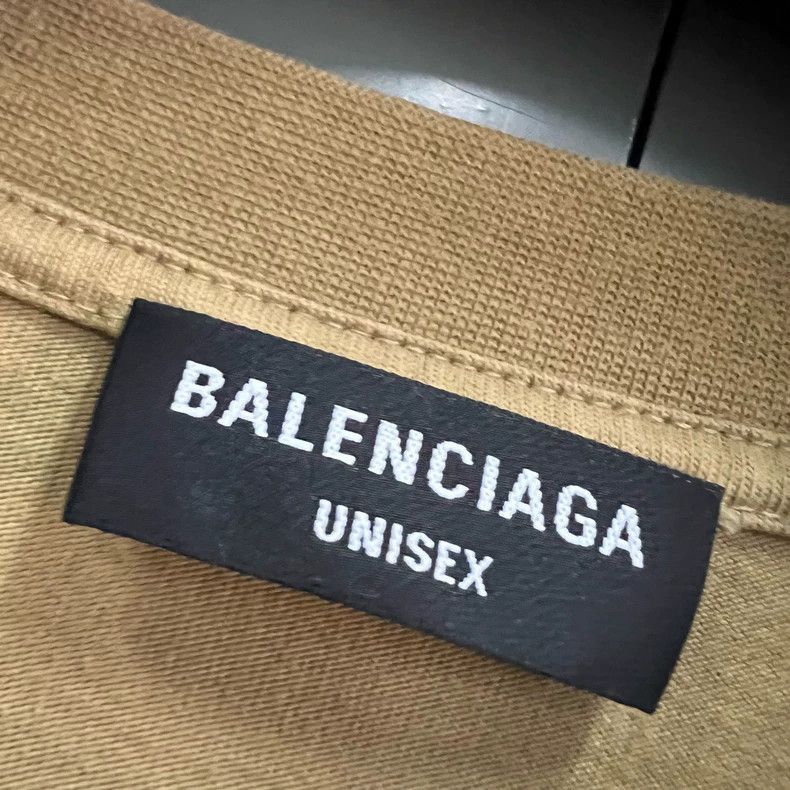 Balenciaga Balenciaga Khaki Embroidered Logo Short Sleeve Size US L / EU 52-54 / 3 - 3 Thumbnail