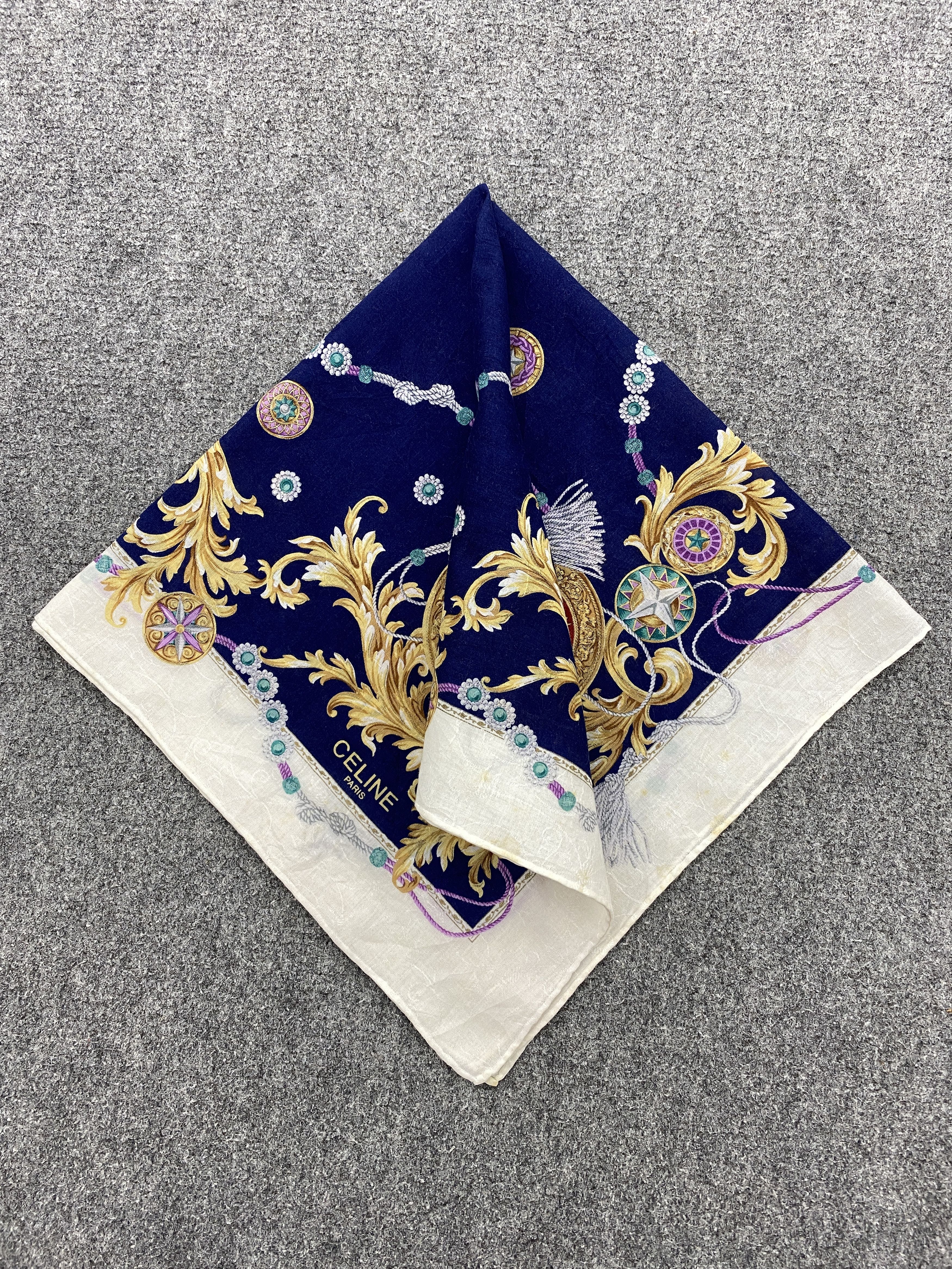 Celine VIntage Celine Handkerchief / Neckerchief / Bandana HKC0819 Size ONE SIZE - 3 Thumbnail
