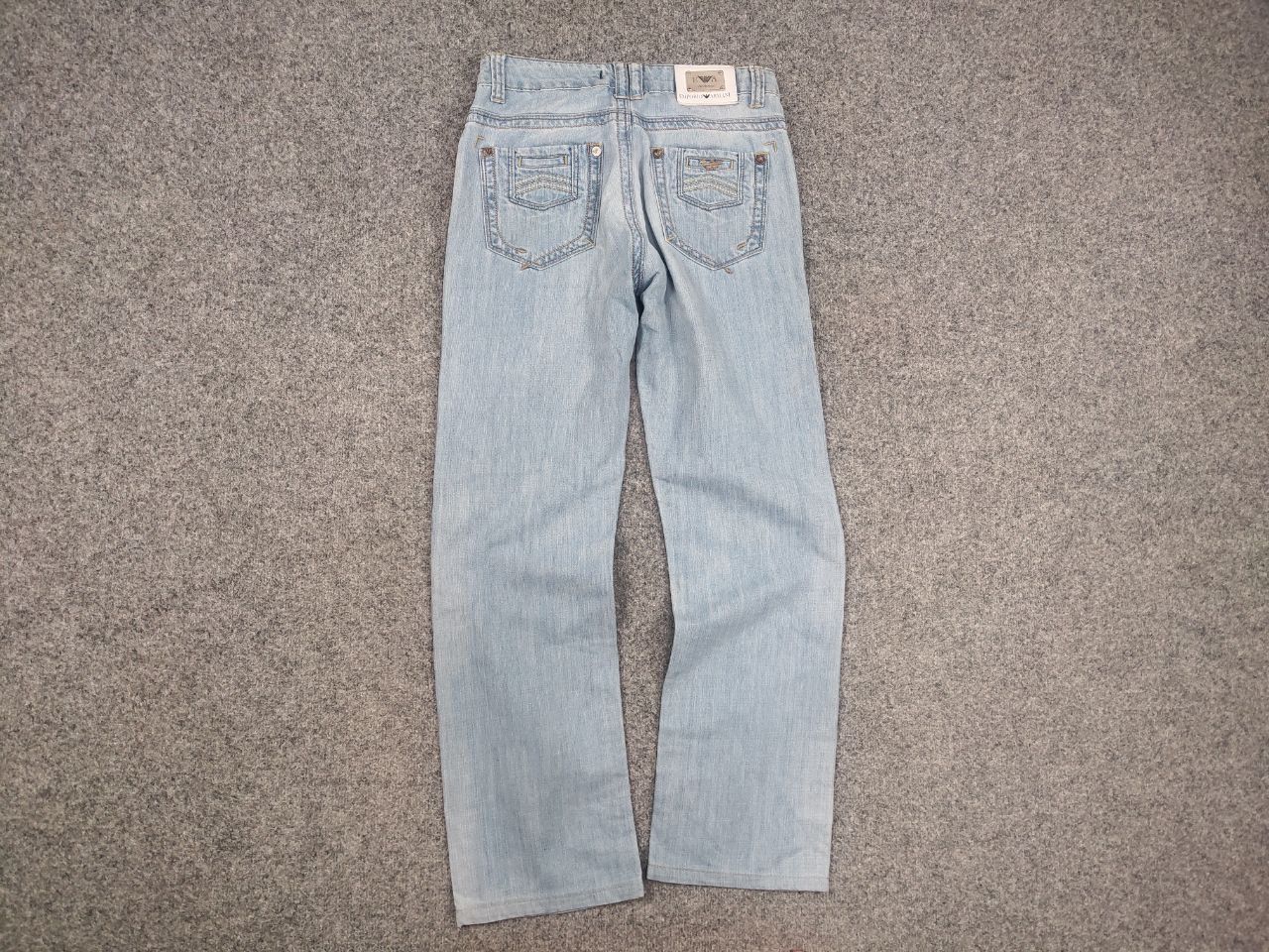 Emporio Armani Vintage Emporio Armani Y2K Style Metal logo Blue denim Jeans Size US 32 / EU 48 - 5 Thumbnail