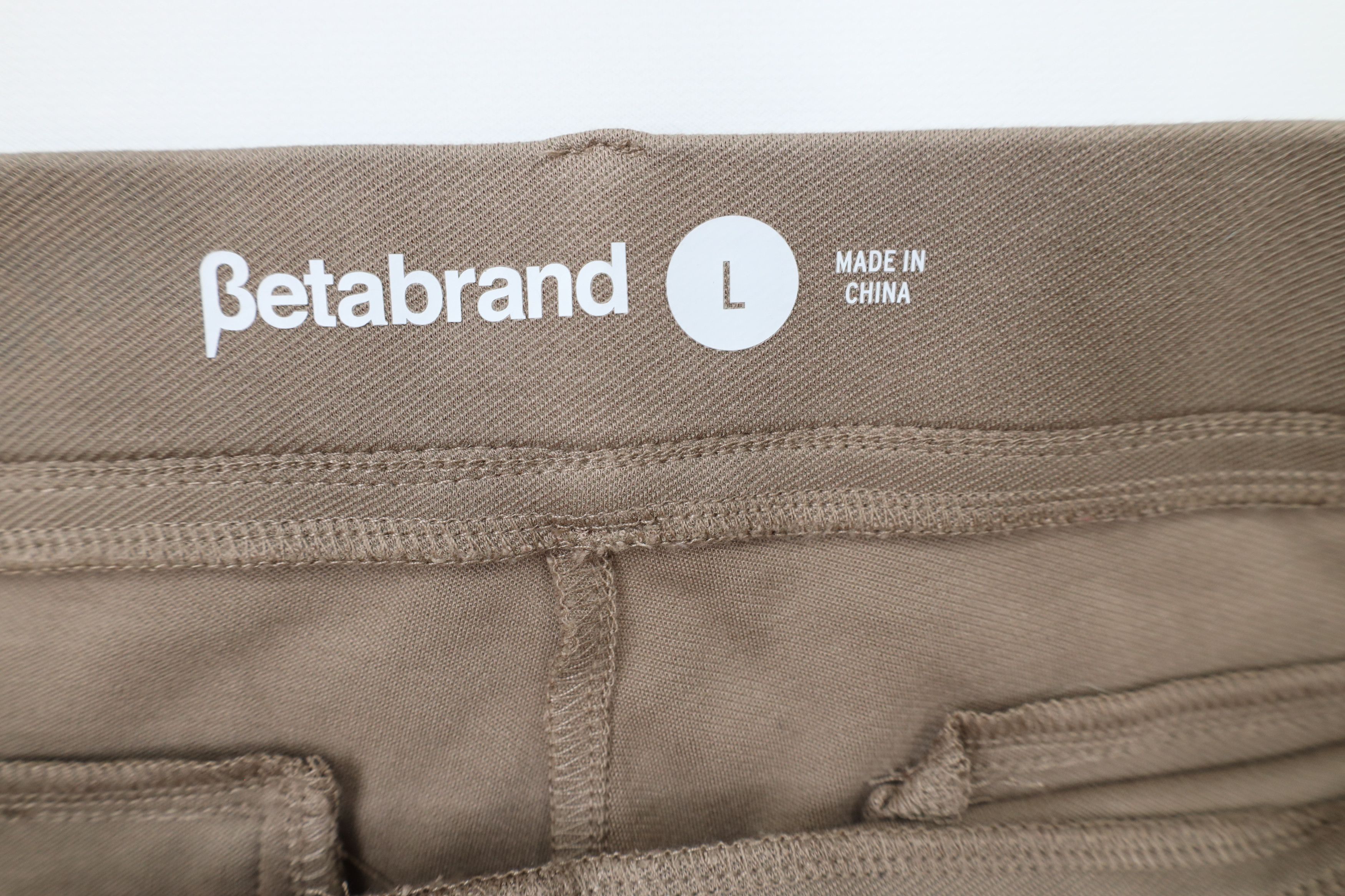 Betabrand × Vintage Betabrand Knit Classic Yoga Dress Pants Chinos Beige Tan Size 31" - 5 Thumbnail