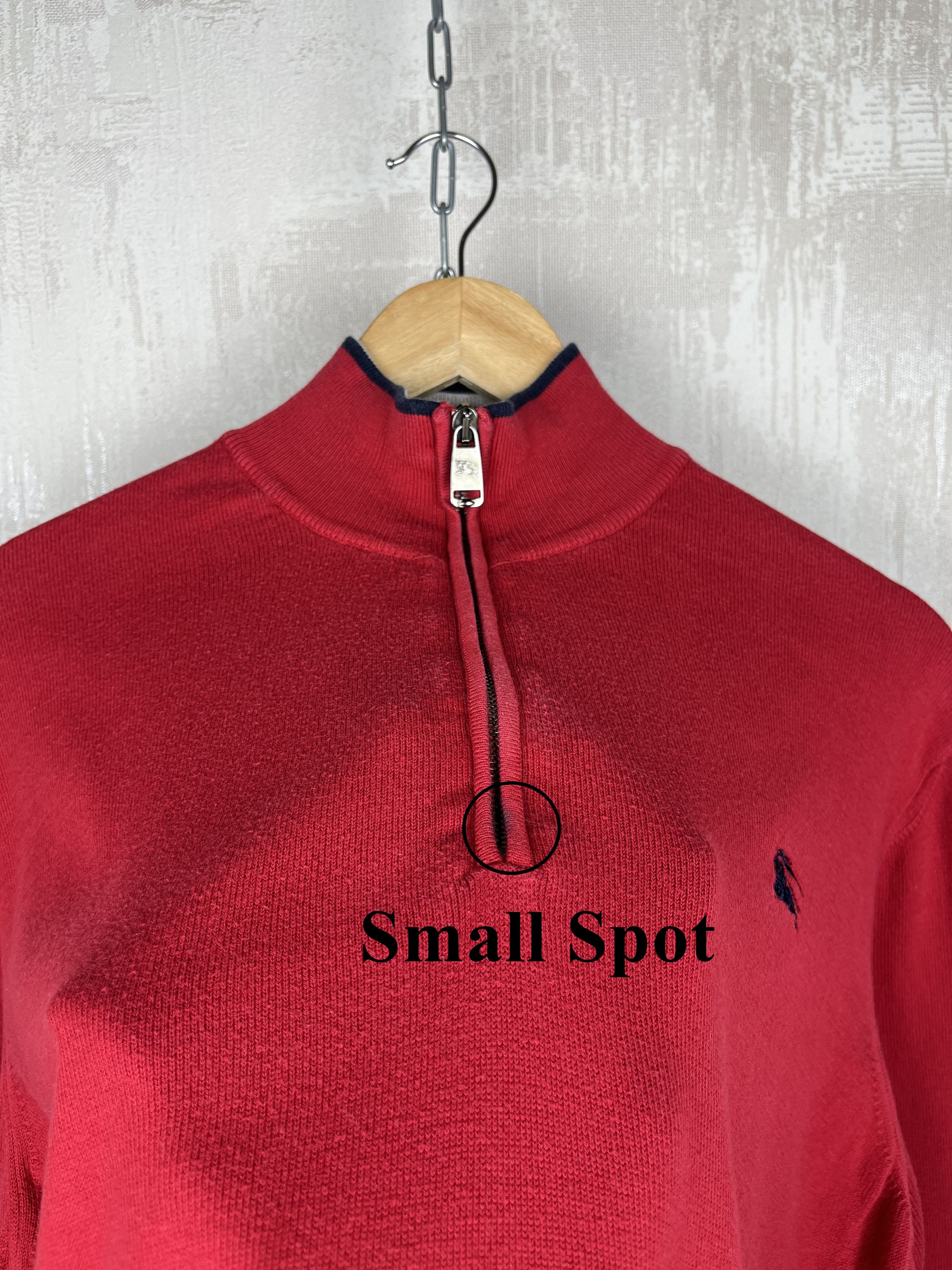 Burberry Burberry London Pullover Cotton Sweater 1/4 Zip Size US L / EU 52-54 / 3 - 11 Thumbnail