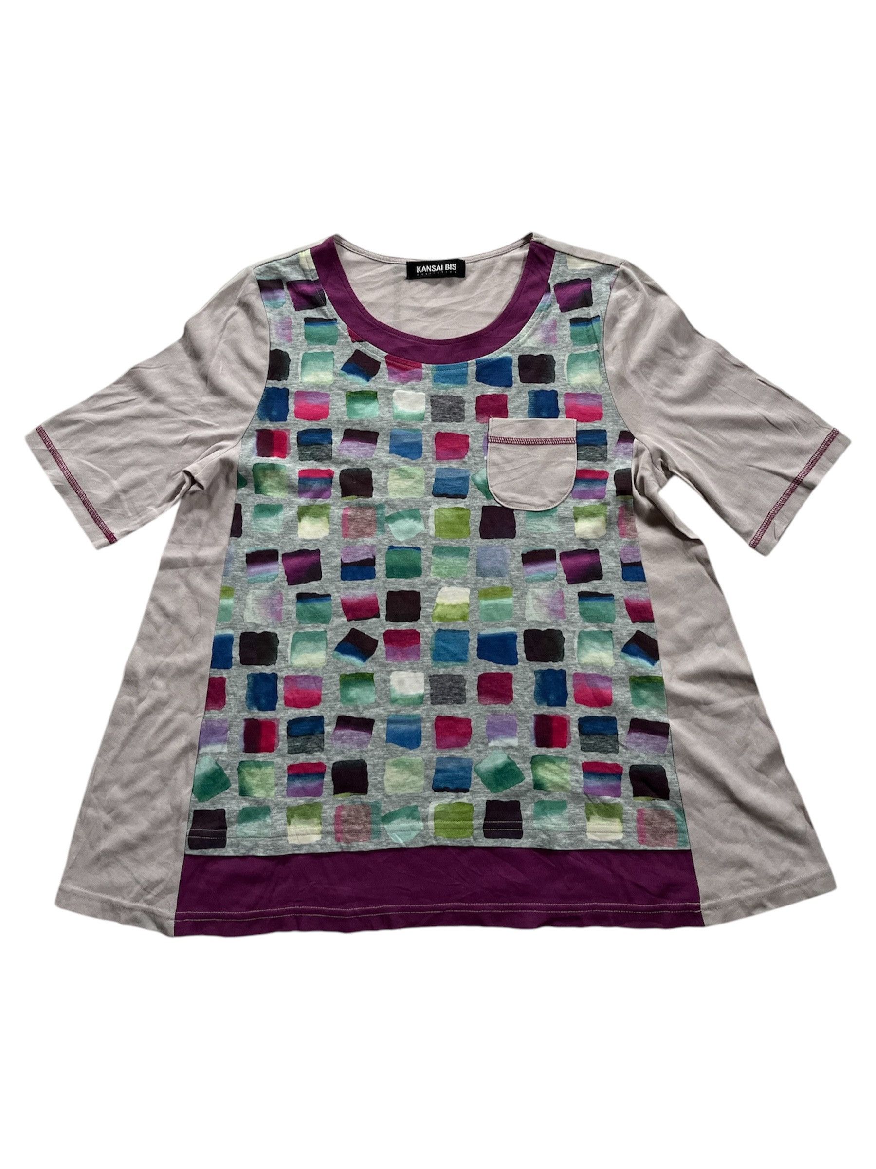 Kansai Yamamoto Kansai Bis Cut and Sew Pocket Stretch Short Sleeve Size M / US 6-8 / IT 42-44 - 1 Thumbnail