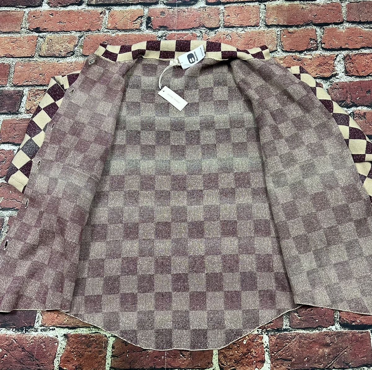 BKE Buckle Gilded Intent Boho Checkered Cardigan Sweater NWT NEW Size M / US 6-8 / IT 42-44 - 5 Thumbnail