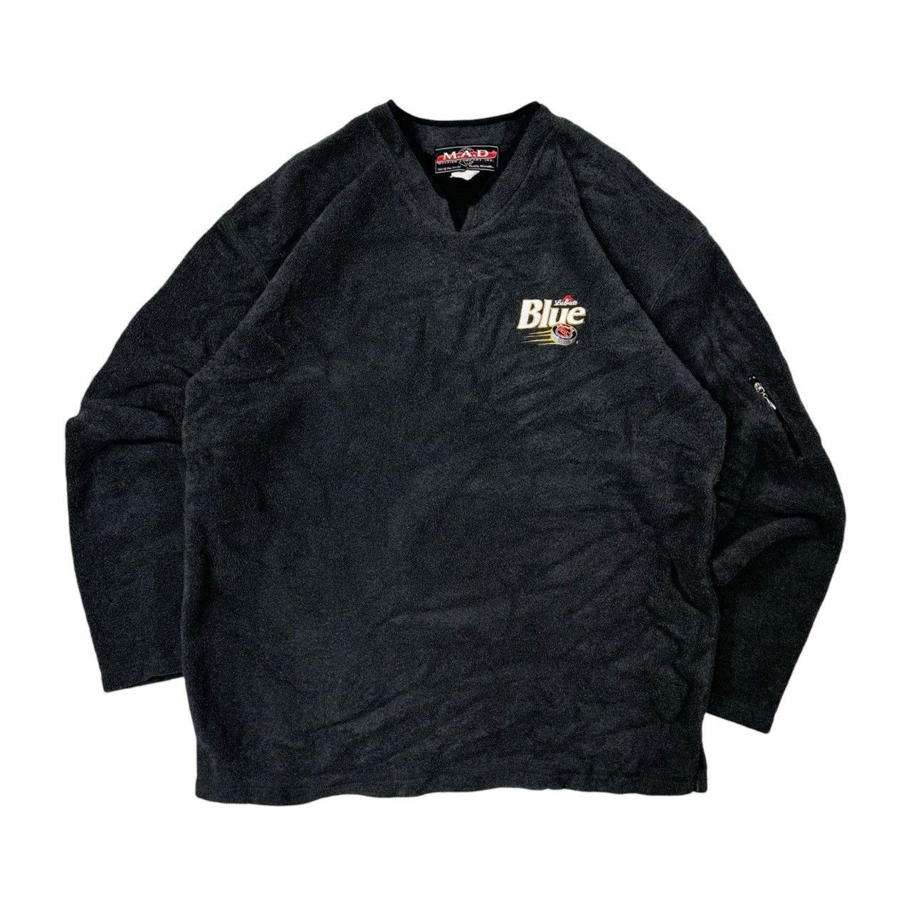 Vintage Vintage 90s Labatt Blue NHL Fleece Promo Sweater Size US XL / EU 56 / 4 - 1 Thumbnail