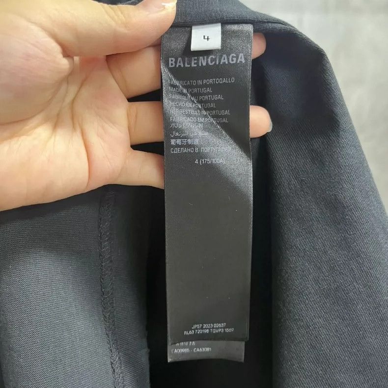 Balenciaga Balenciaga Black monogrammed crewneck short sleeve T-shirt Size US XL / EU 56 / 4 - 5 Thumbnail