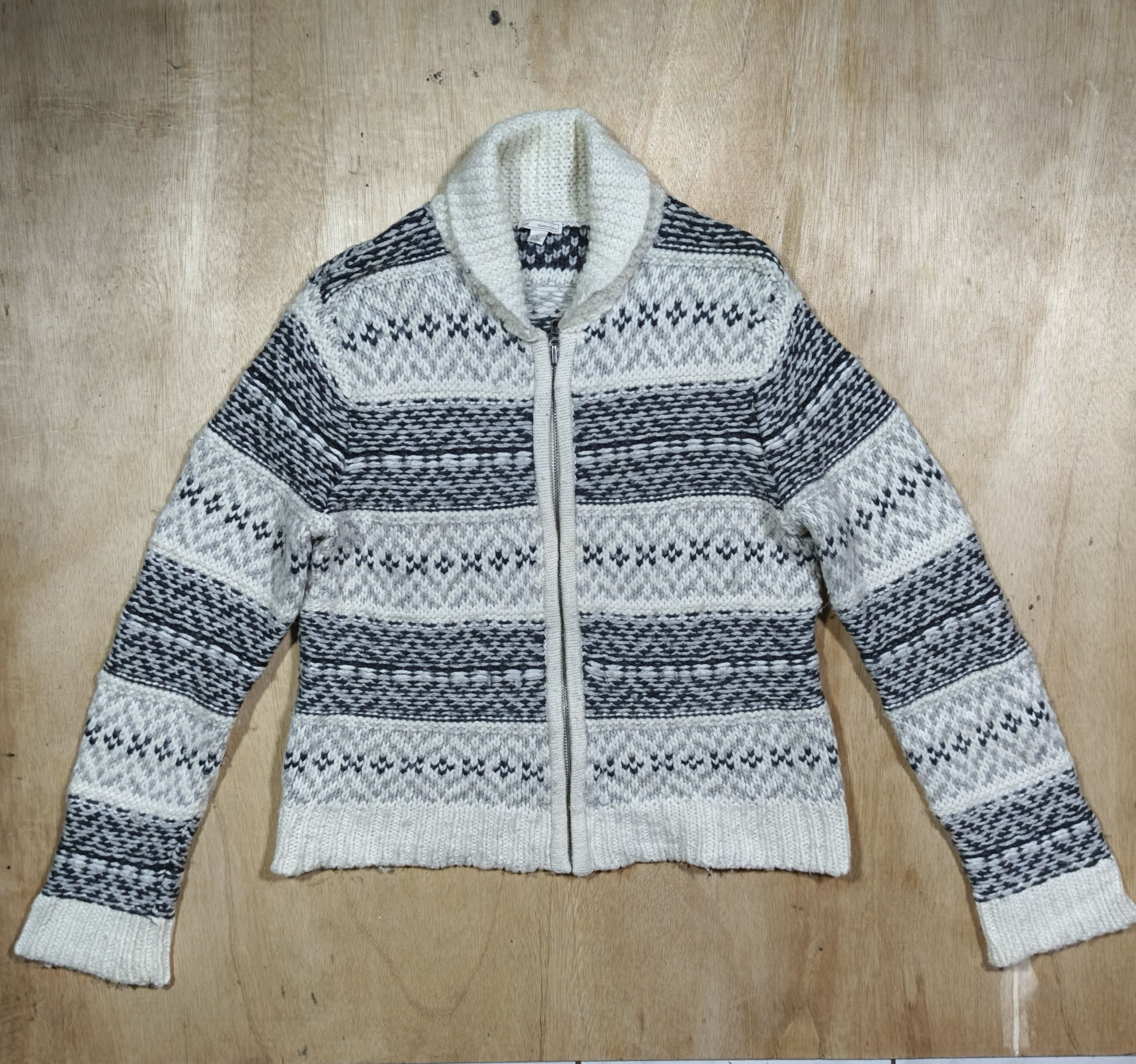 Gap Fair isle sweater bomber jacket Size L / US 10 / IT 46 - 1 Thumbnail