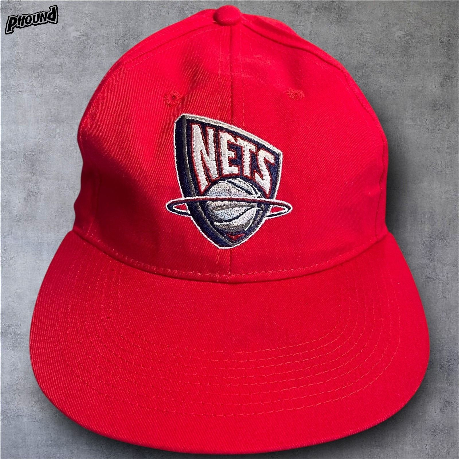 Vintage Vtg New Jersey Nets Hat Cap Snap Back Van Horn 44 90s Size ONE SIZE - 1 Thumbnail