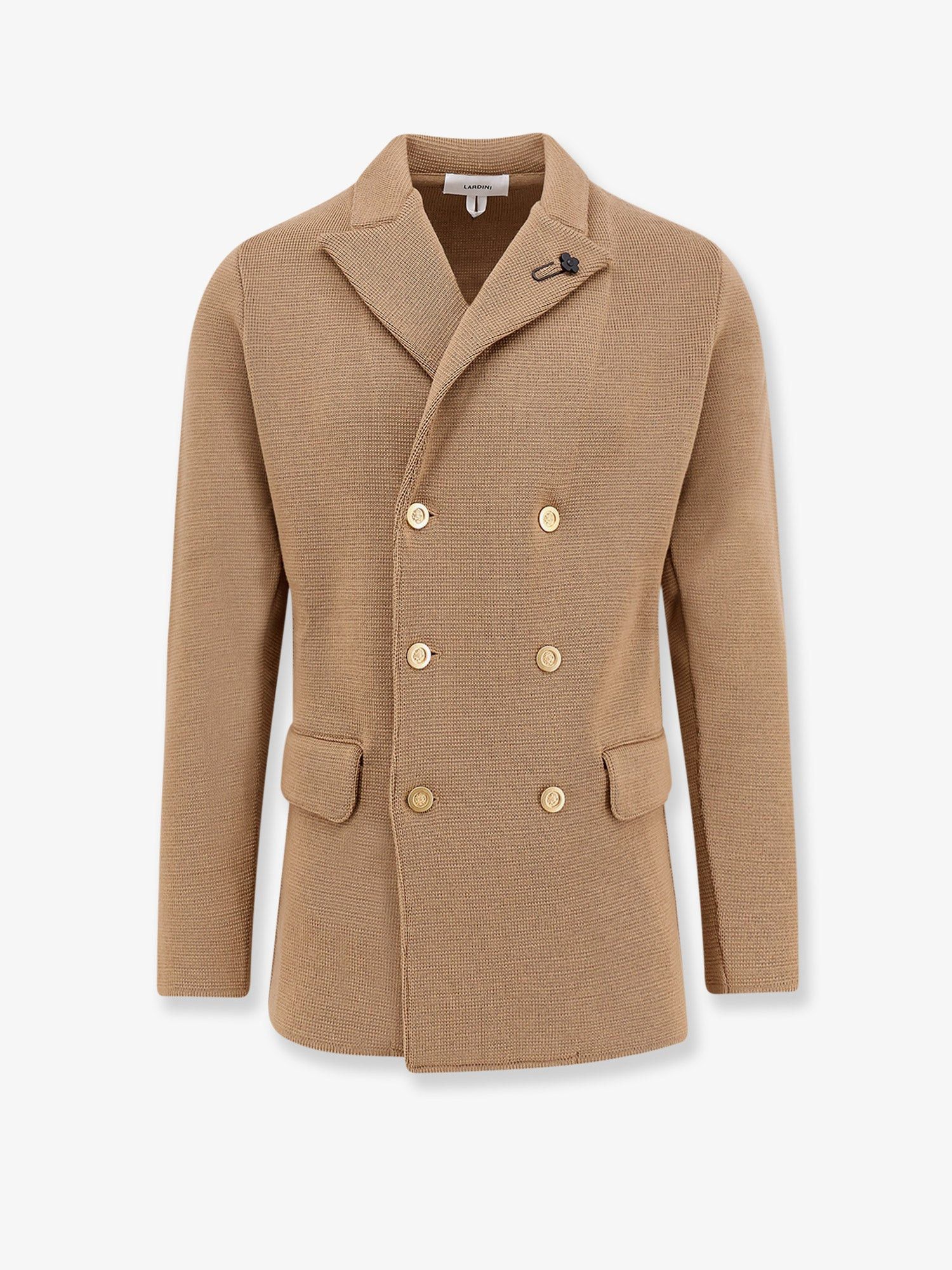 Lardini Feeling Linen Suit With Removable Iconic Brooch