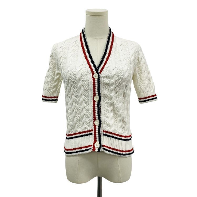 Thom Browne Thom Browne Cable Knit Cardigan Size 38 Size XS / US 0-2 / IT 36-38 - 1 Thumbnail