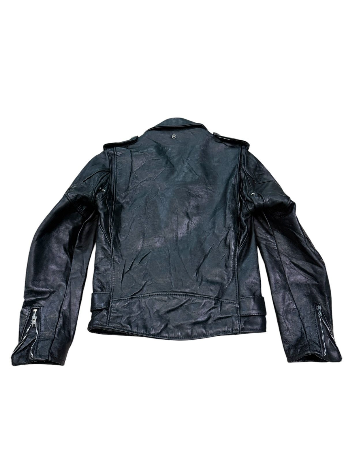 Schott RARE VINTAGE SCHOOT PERFECTO DOUBLE LEATHER RIDERS JACKET Size XS / US 0-2 / IT 36-38 - 9 Thumbnail