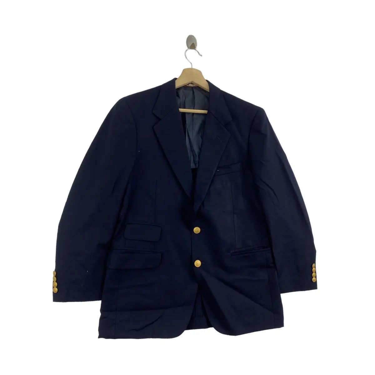 Chaps Ralph Lauren Vtg CHAPS RALPH LAUREN POLO 2 Gold Button Blazer Sport Coat Size 38R - 3 Thumbnail
