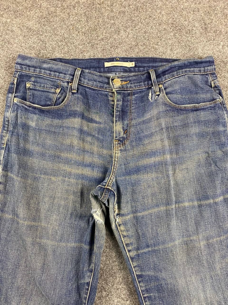 Levi's levis 505 straight leg distressed denim Size 35" - 8 Thumbnail