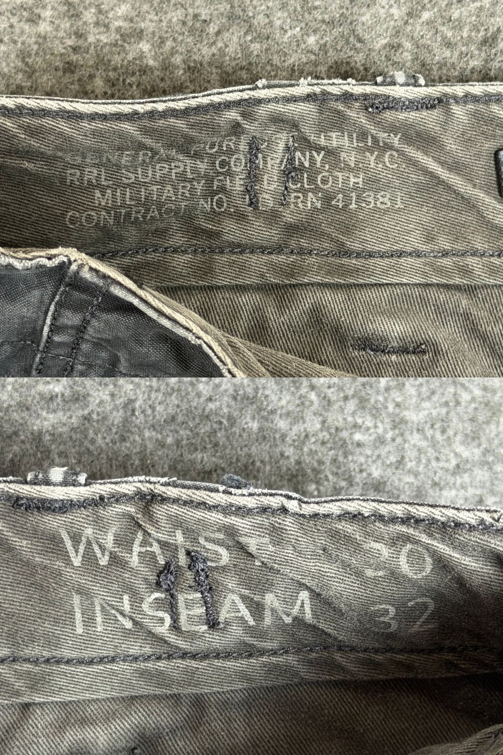 RRL Ralph Lauren Garment Dyed Military Cargo Trousers image 5